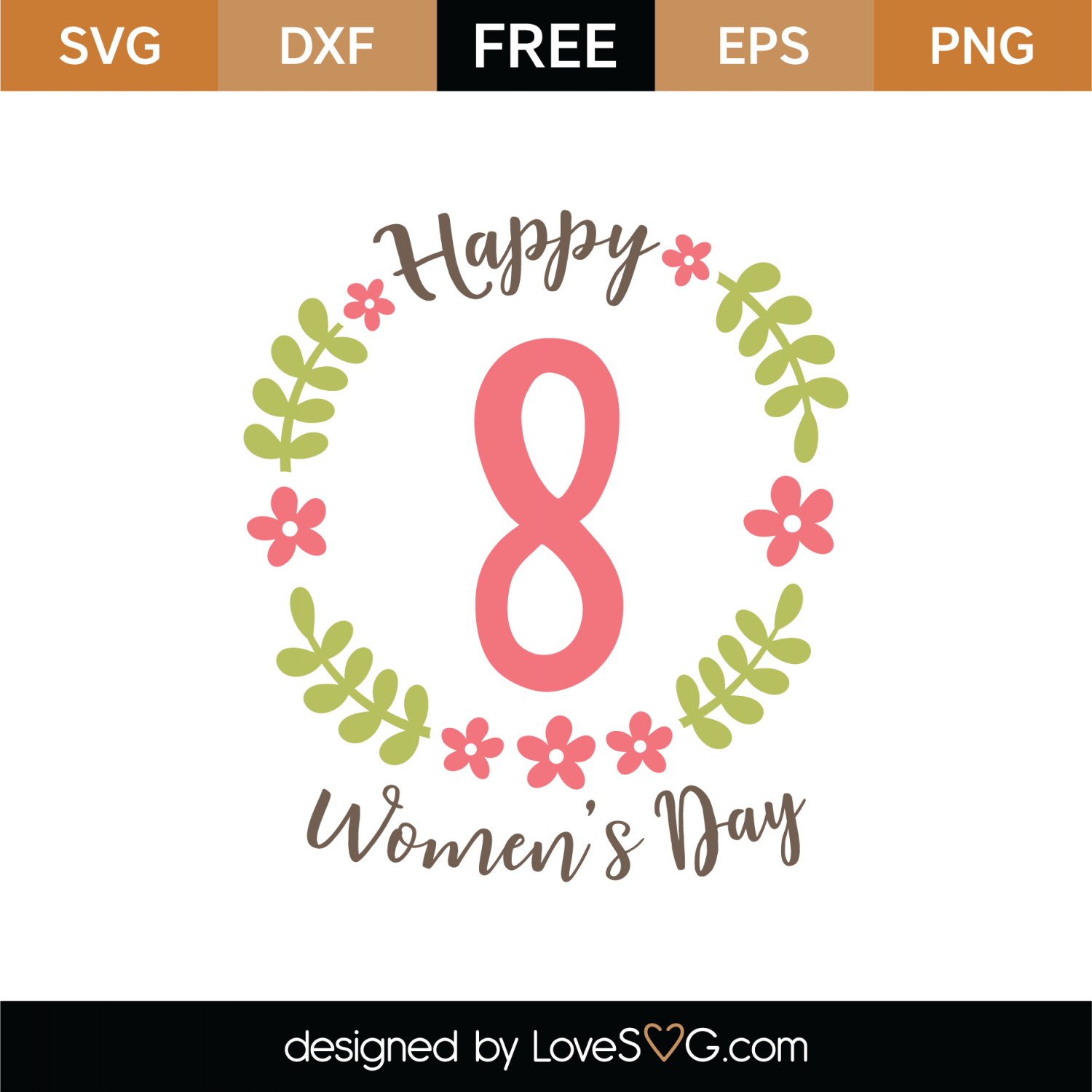 Download Free Happy Women's Day SVG Cut File | Lovesvg.com