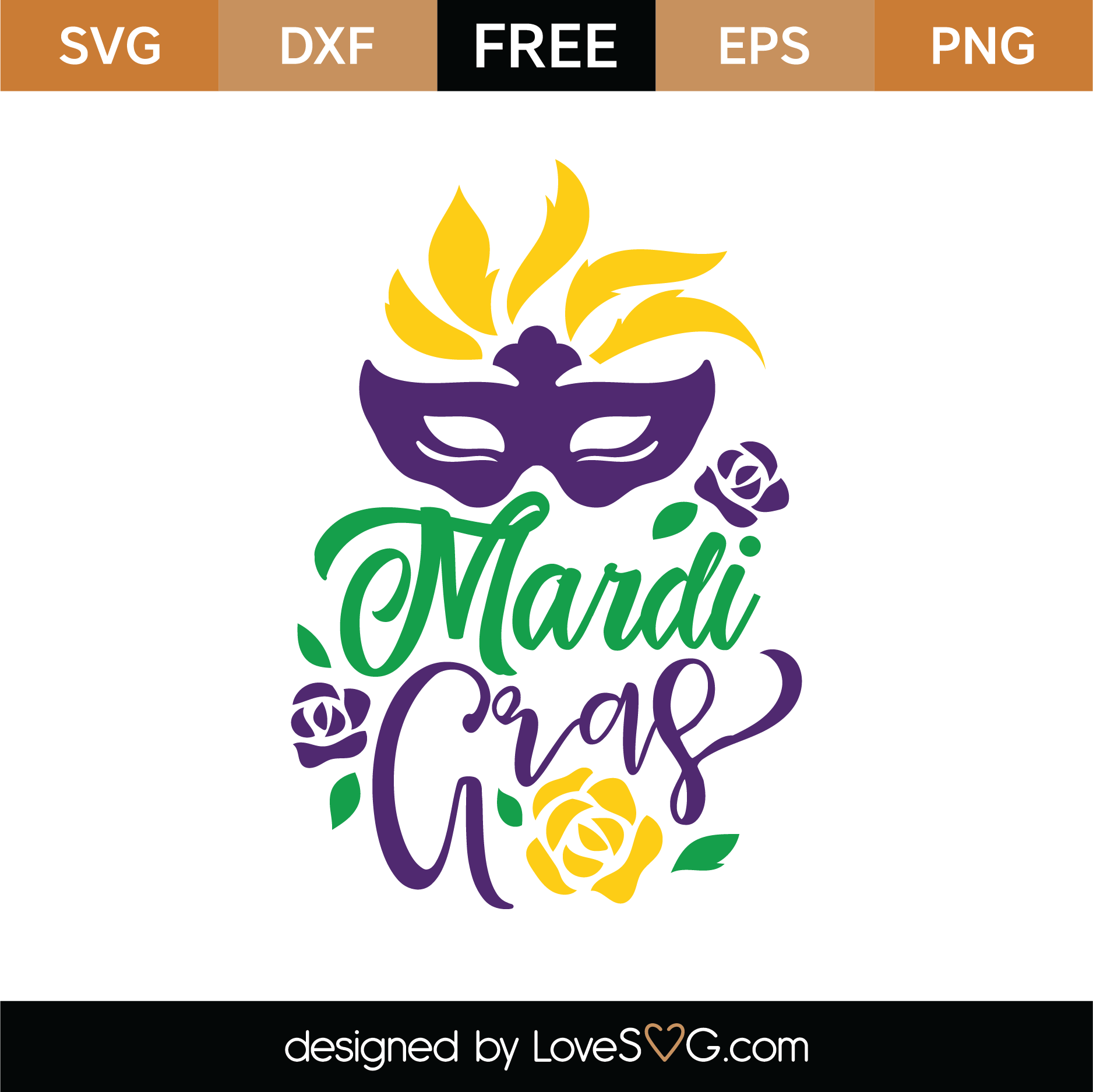 Free Mardi Gras SVG Cut File