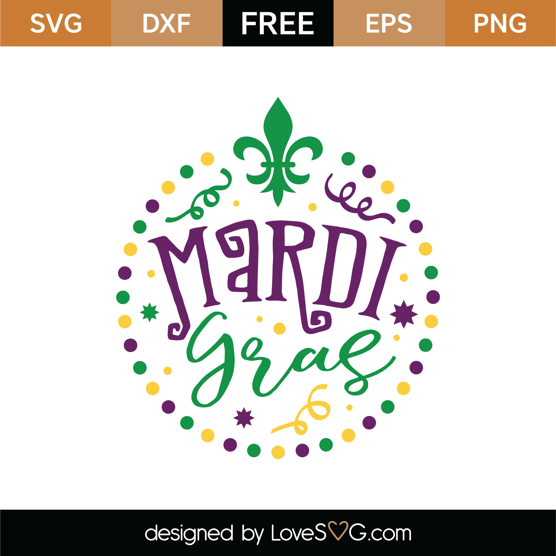 Download Free Mardi Gras SVG Cut File | Lovesvg.com