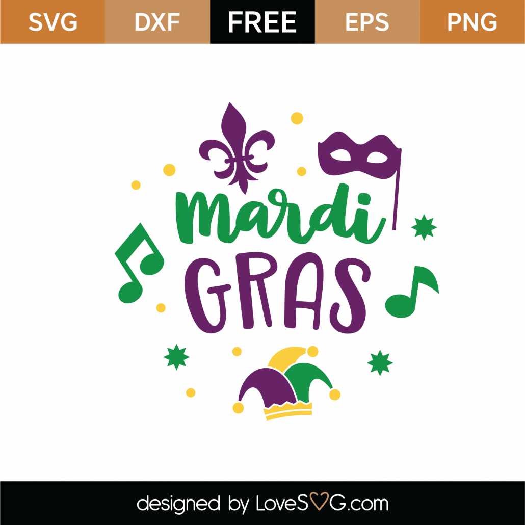Free Mardi Gras SVG Cut File | Lovesvg.com