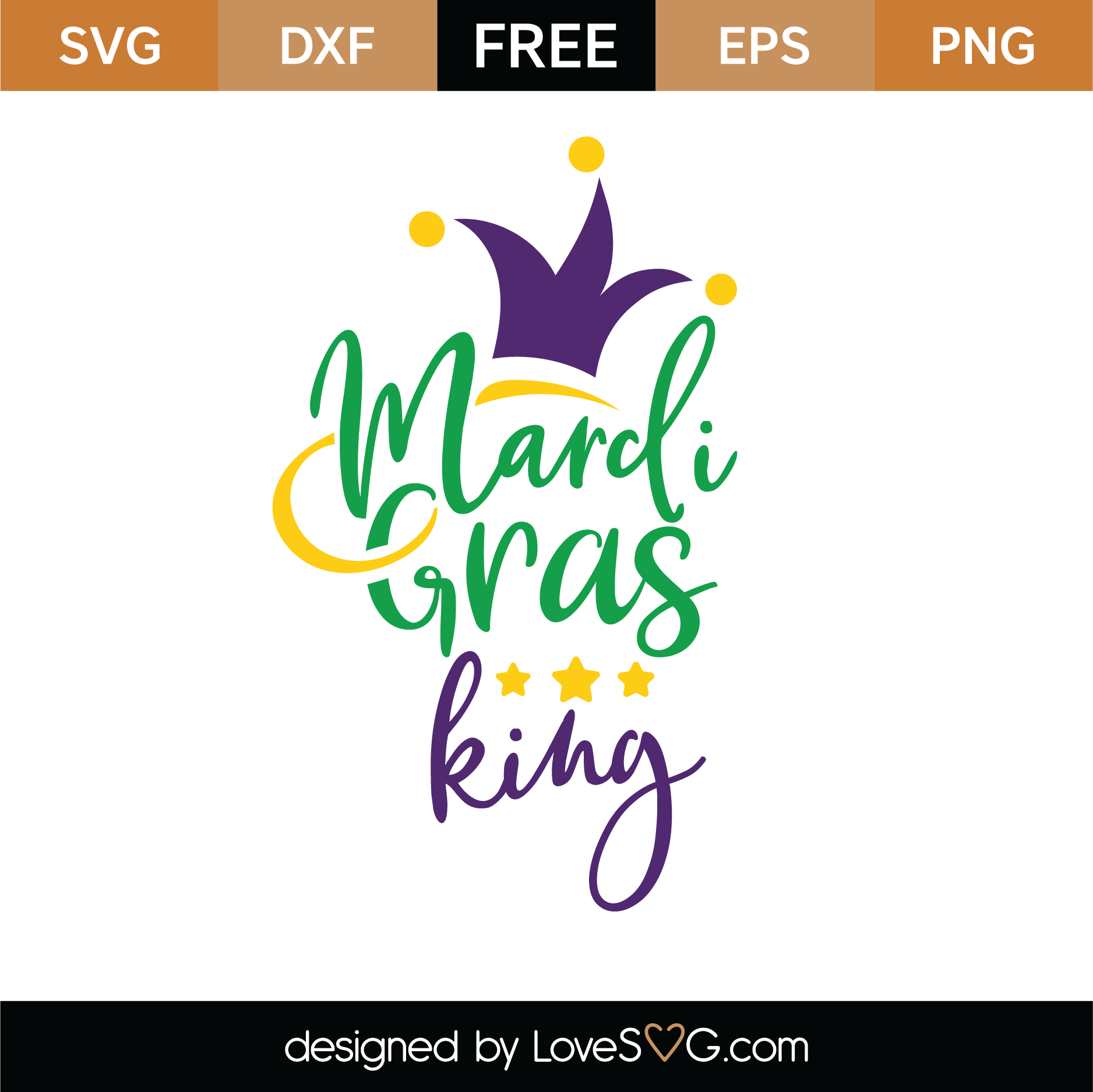 Download Free Mardi Gras King SVG Cut File | Lovesvg.com