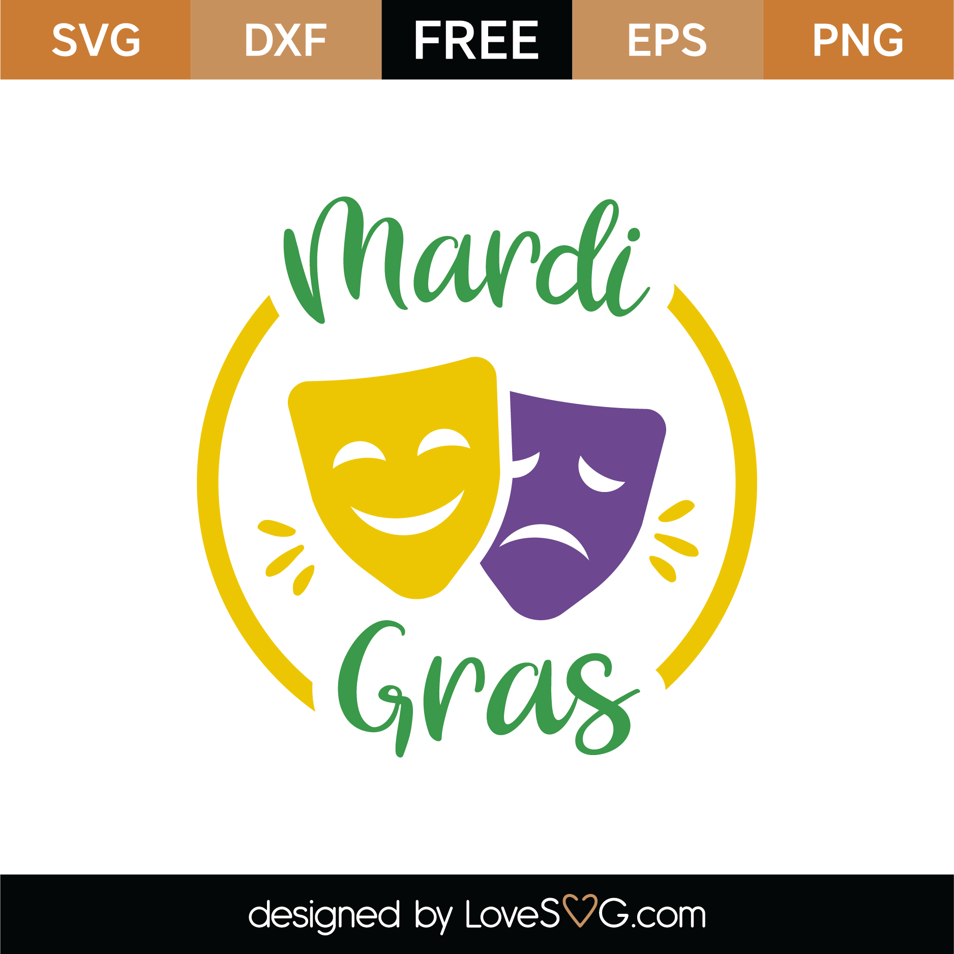 Download Free Mardi Gras SVG Cut File | Lovesvg.com