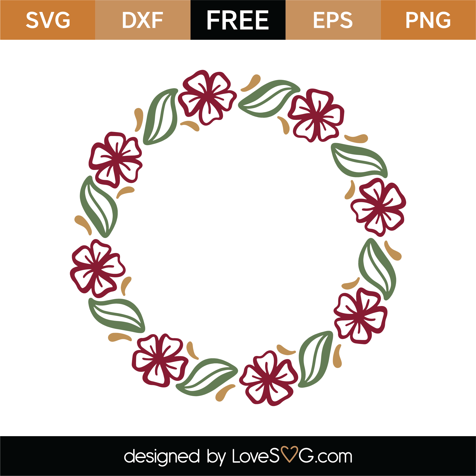Download Free Spring Monogram Frame SVG Cut File | Lovesvg.com