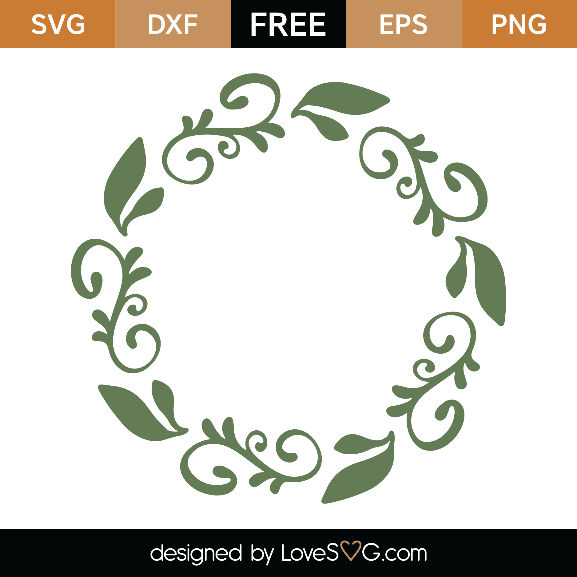 Download Free Spring Monogram Frame SVG Cut File | Lovesvg.com