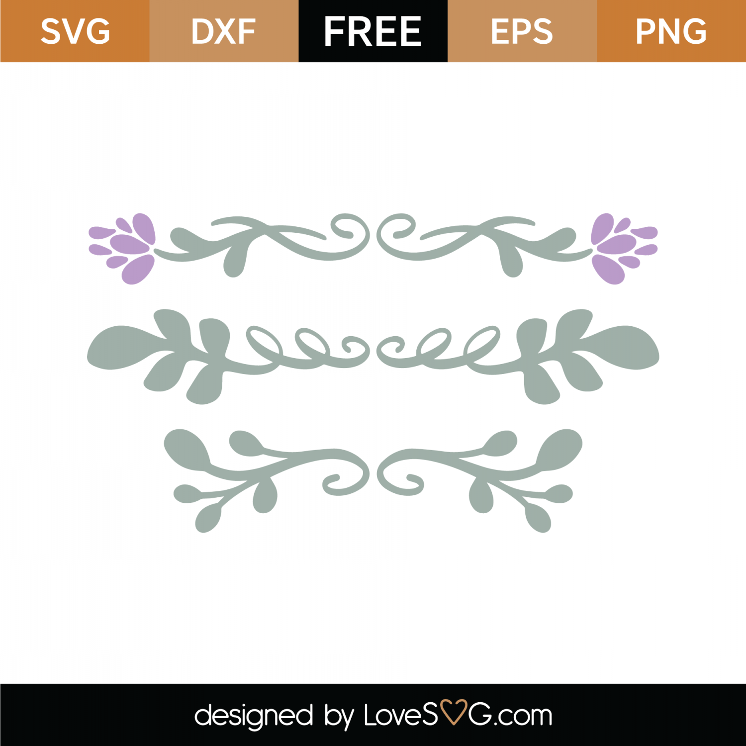 Free Spring Swashes SVG Cut File | Lovesvg.com