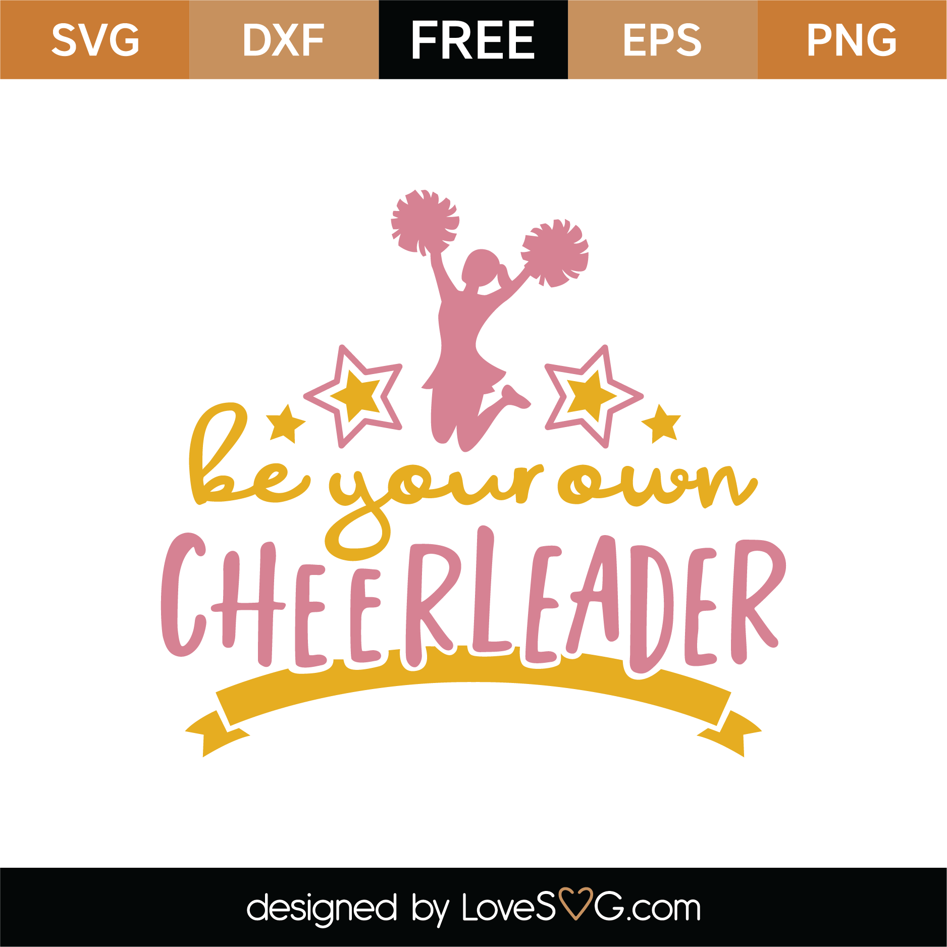 Download Free Be Your Own Cheerleader SVG Cut File | Lovesvg.com