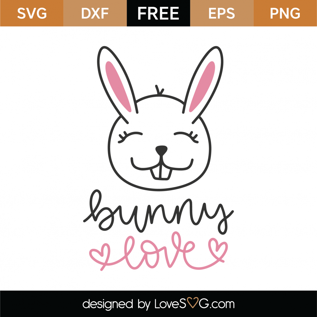 Download Free Bunny Love SVG Cut File | Lovesvg.com