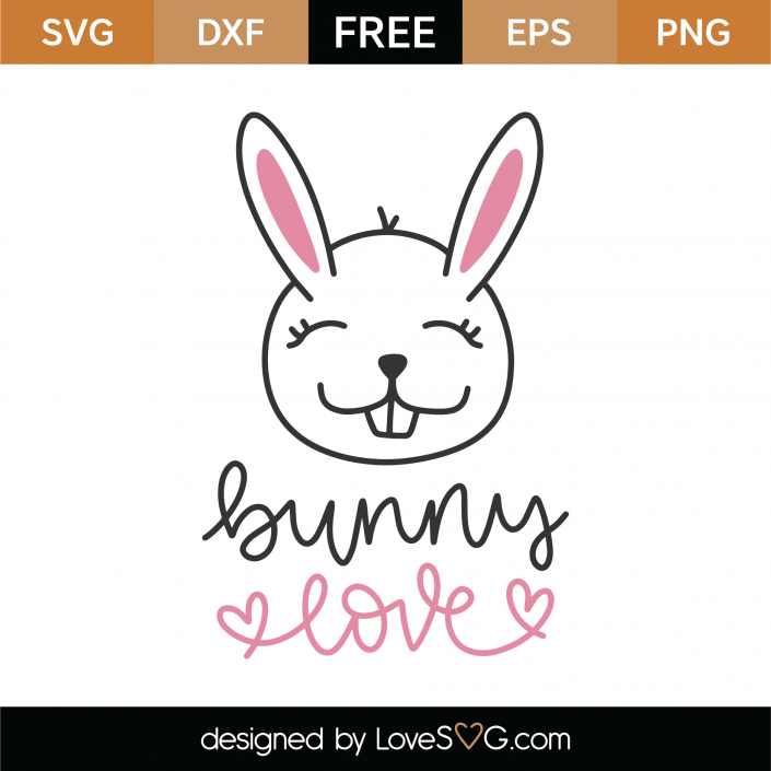 Download Free Bunny Love SVG Cut File | Lovesvg.com