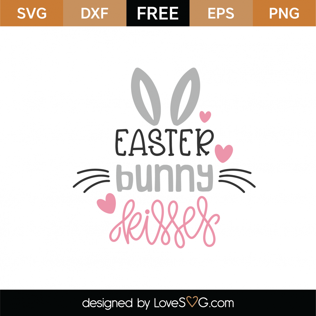 Download Free Easter Bunny Kisses SVG Cut File | Lovesvg.com