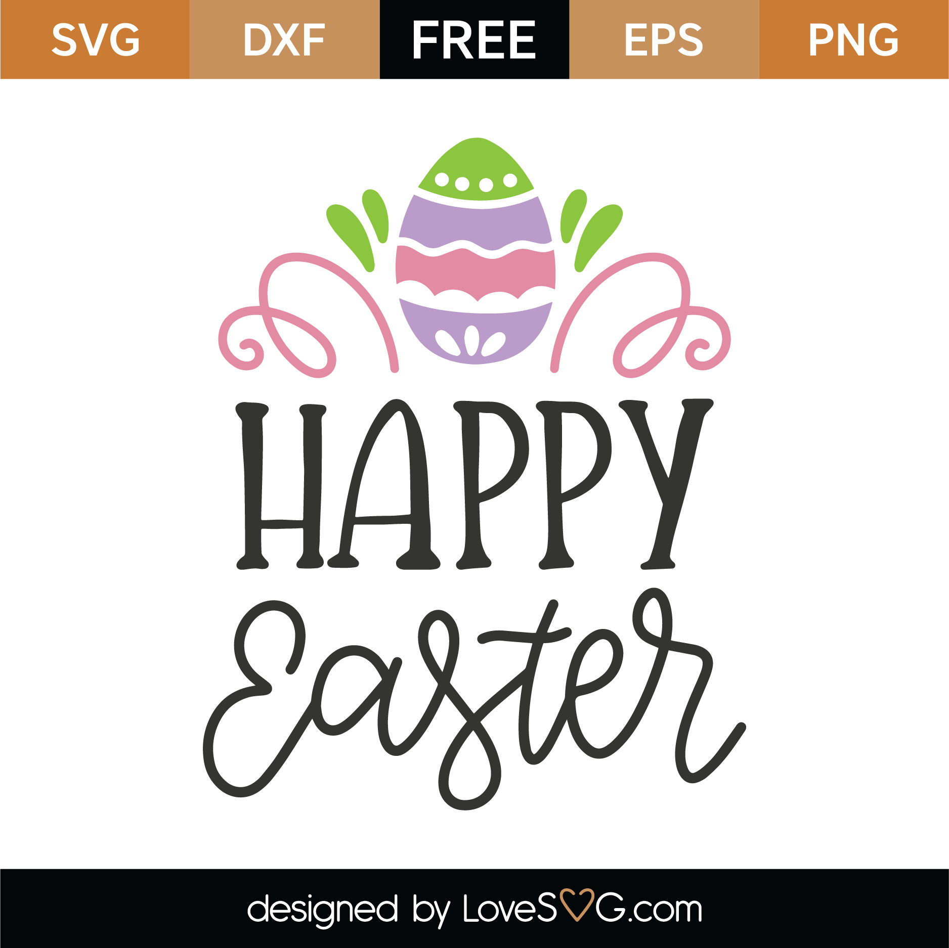 Free Happy Easter SVG Cut File | Lovesvg.com