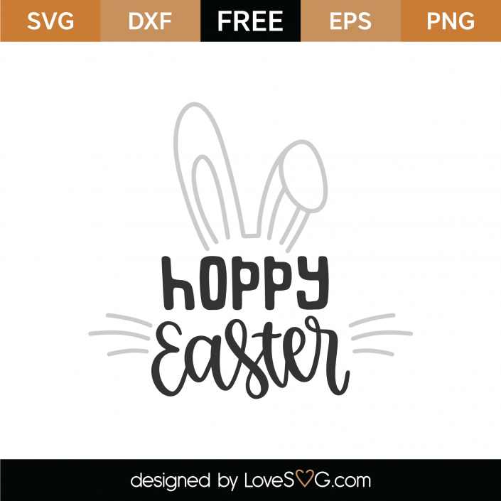 Download Free Hoppy Easter SVG Cut File | Lovesvg.com