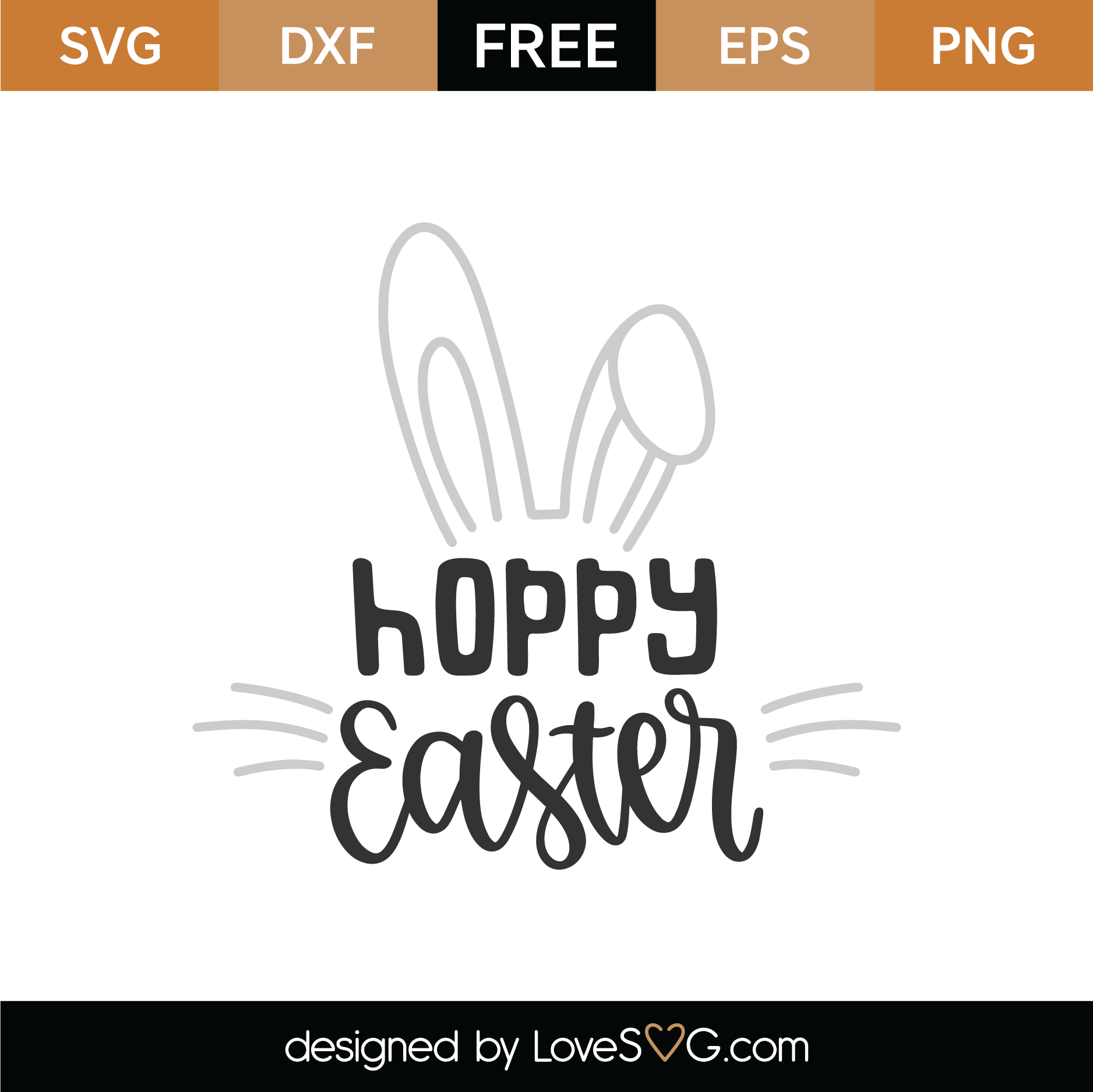 Free Hoppy Easter SVG Cut File | Lovesvg.com