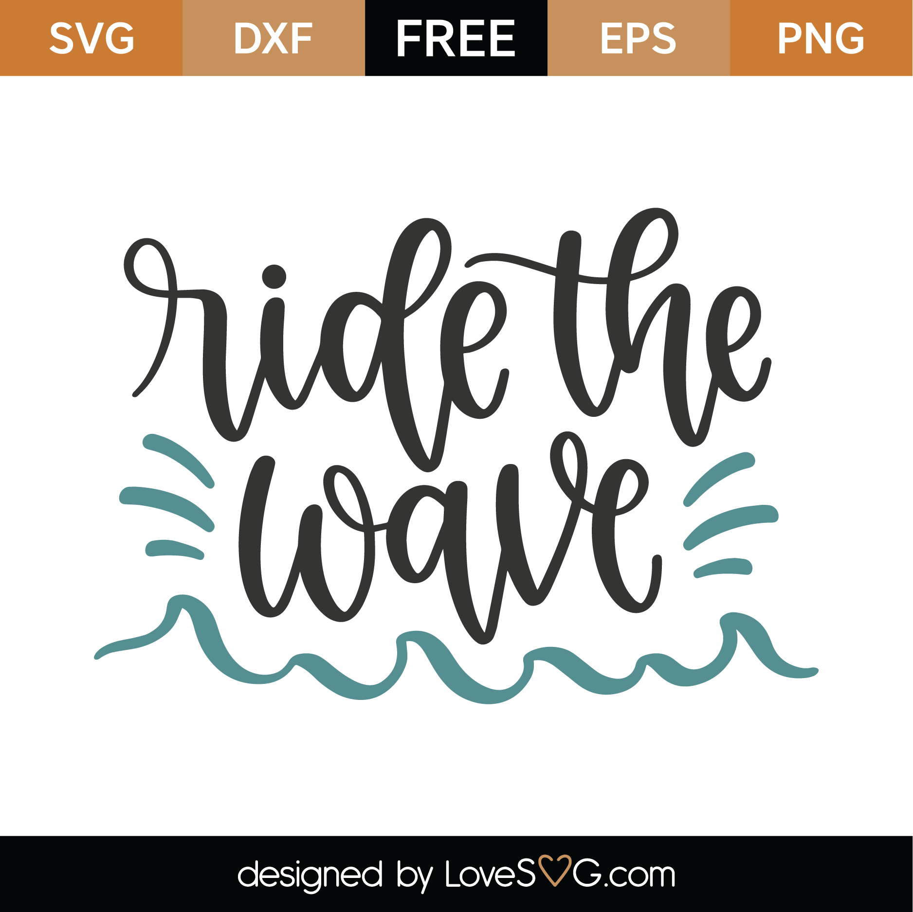 Download Free Ride The Waves SVG Cut File | Lovesvg.com