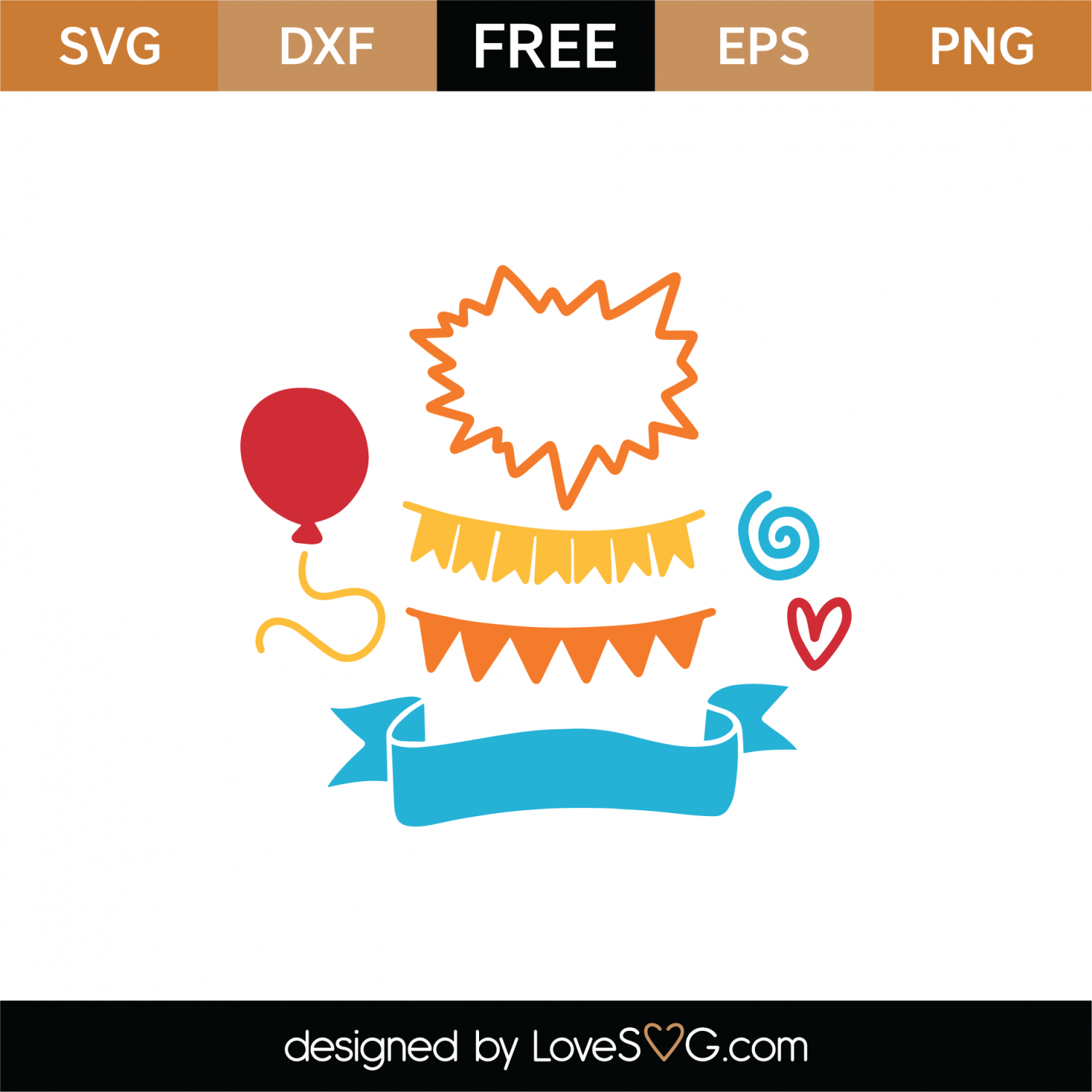 Download Free Birthday Banners SVG Cut File | Lovesvg.com