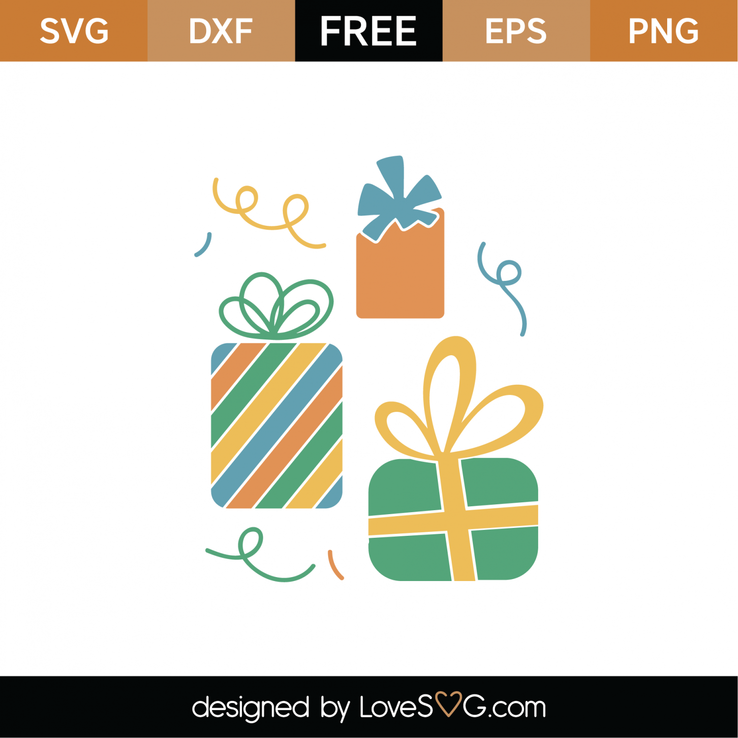 Free Birthday Gifts SVG Cut File | Lovesvg.com