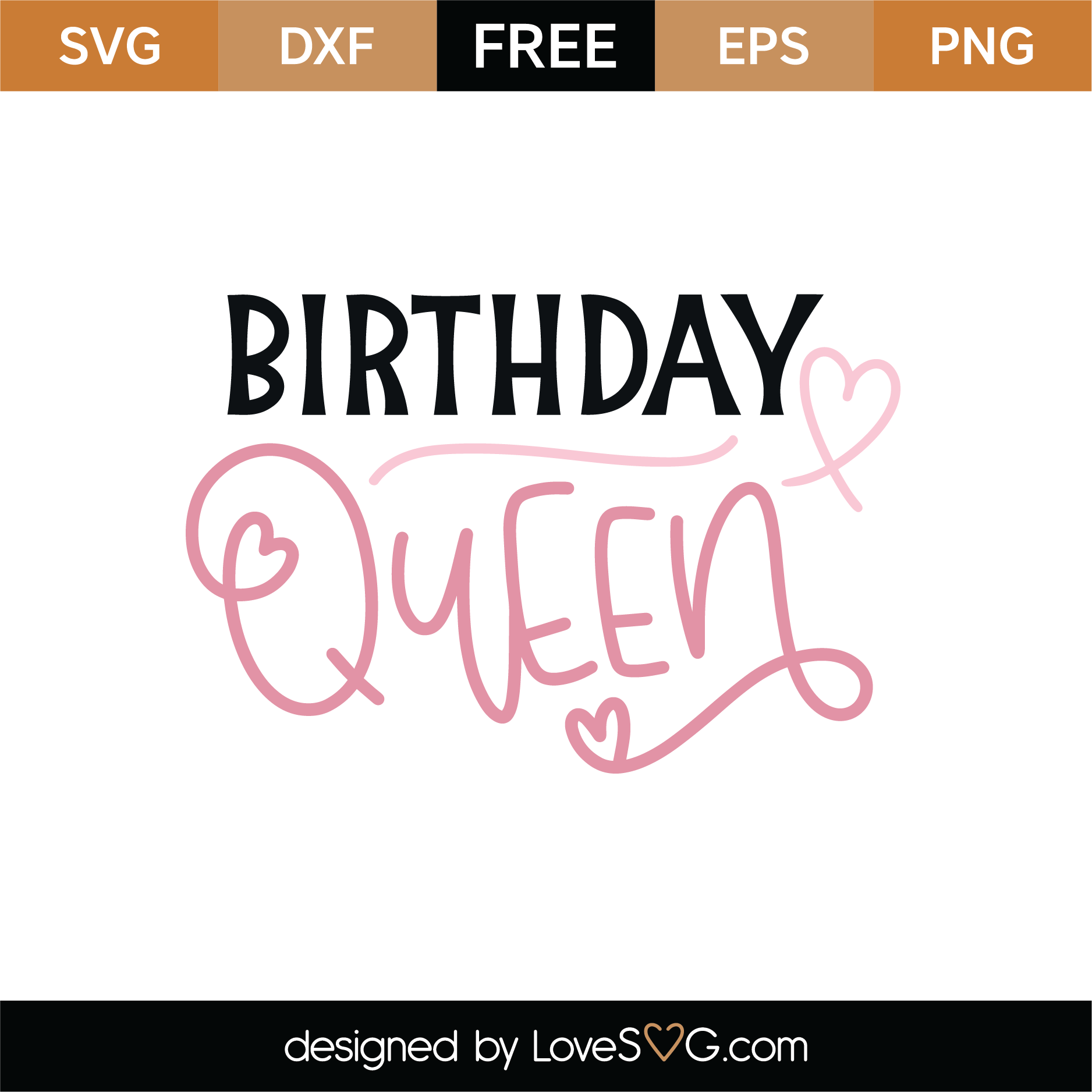 Download Free Birthday Queen SVG Cut File | Lovesvg.com