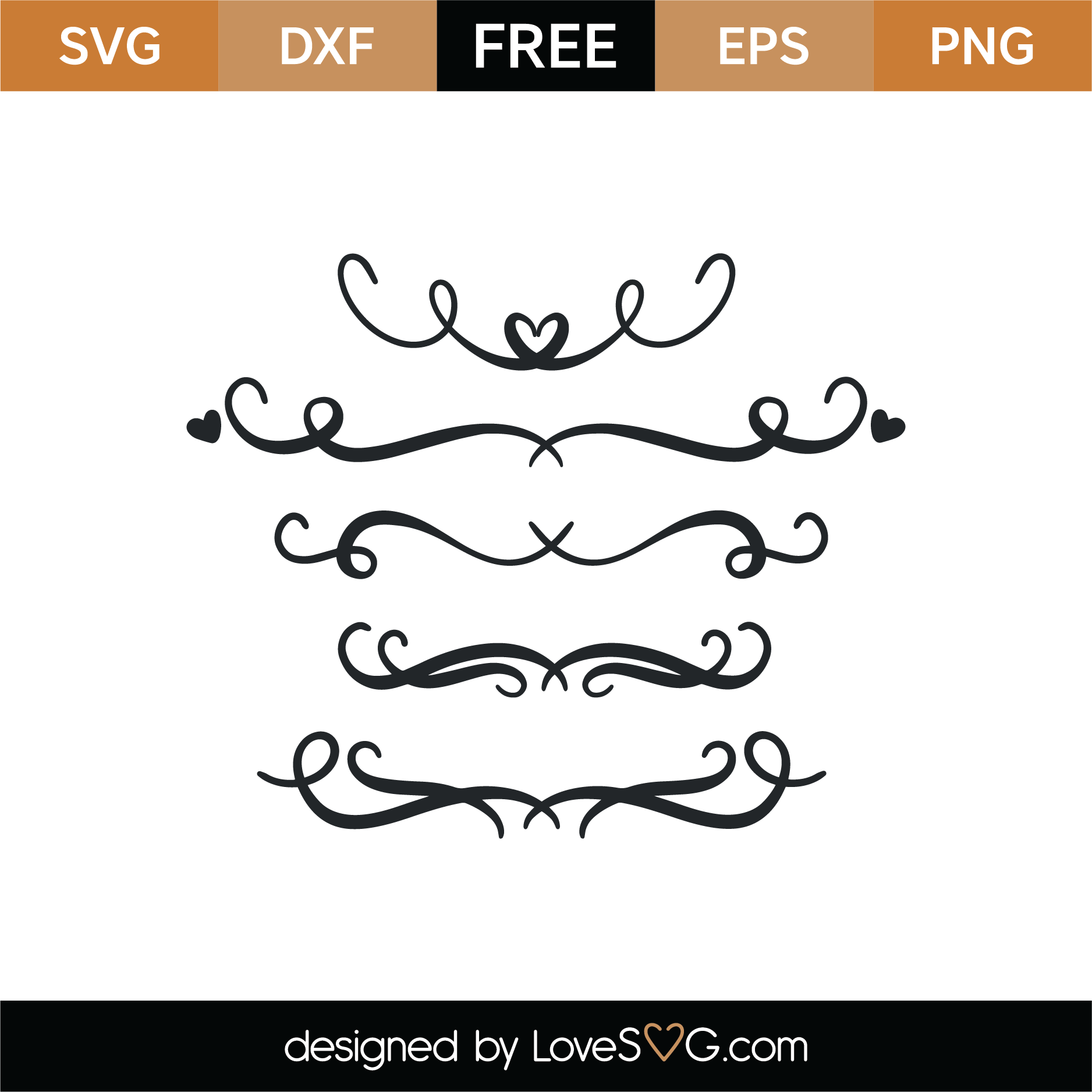 Download Free Decorative Separator SVG Cut File | Lovesvg.com