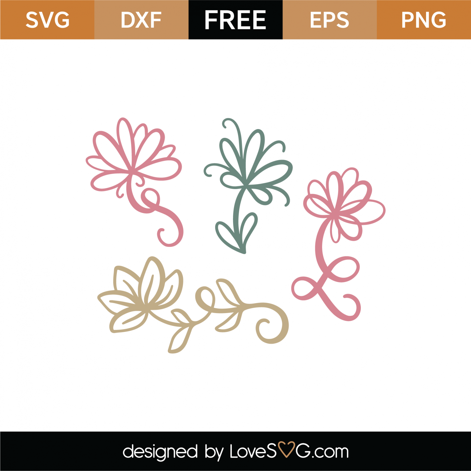 Download Free Flowers SVG Cut File | Lovesvg.com