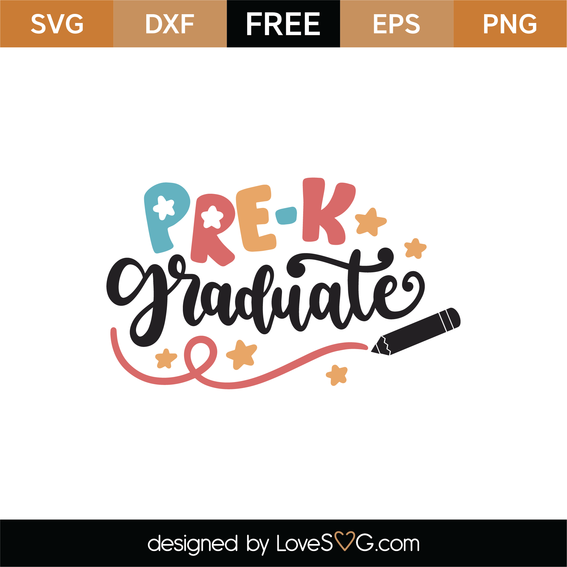 Download Free Pre-K Graduate SVG Cut File | Lovesvg.com