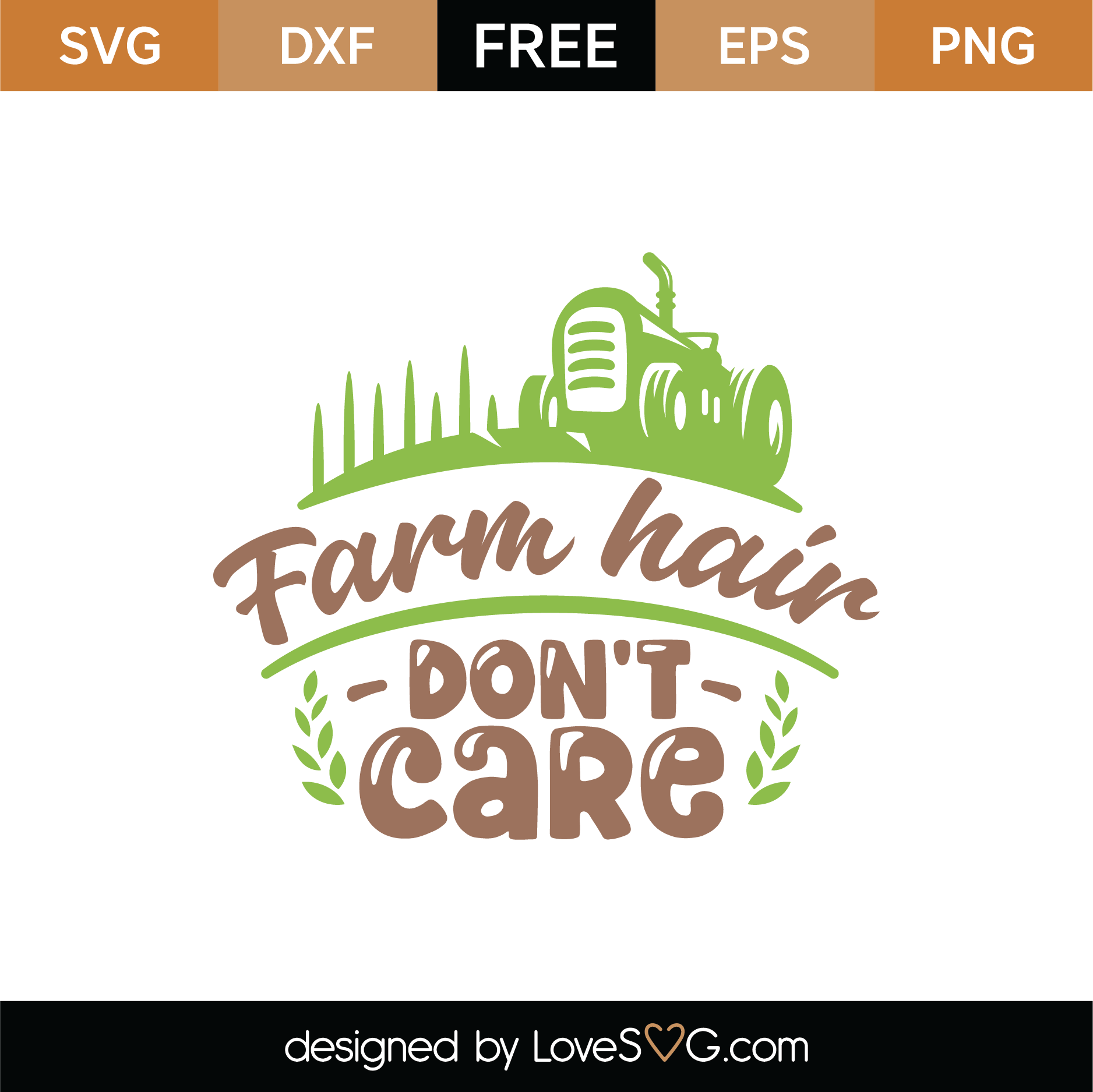 Free Farm Hair Don T Care Svg Cut File Lovesvg Com