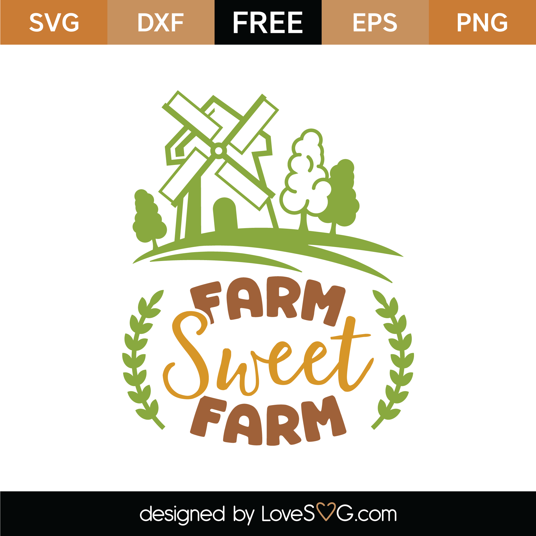 Download Free Farm Sweet Farm SVG Cut File | Lovesvg.com