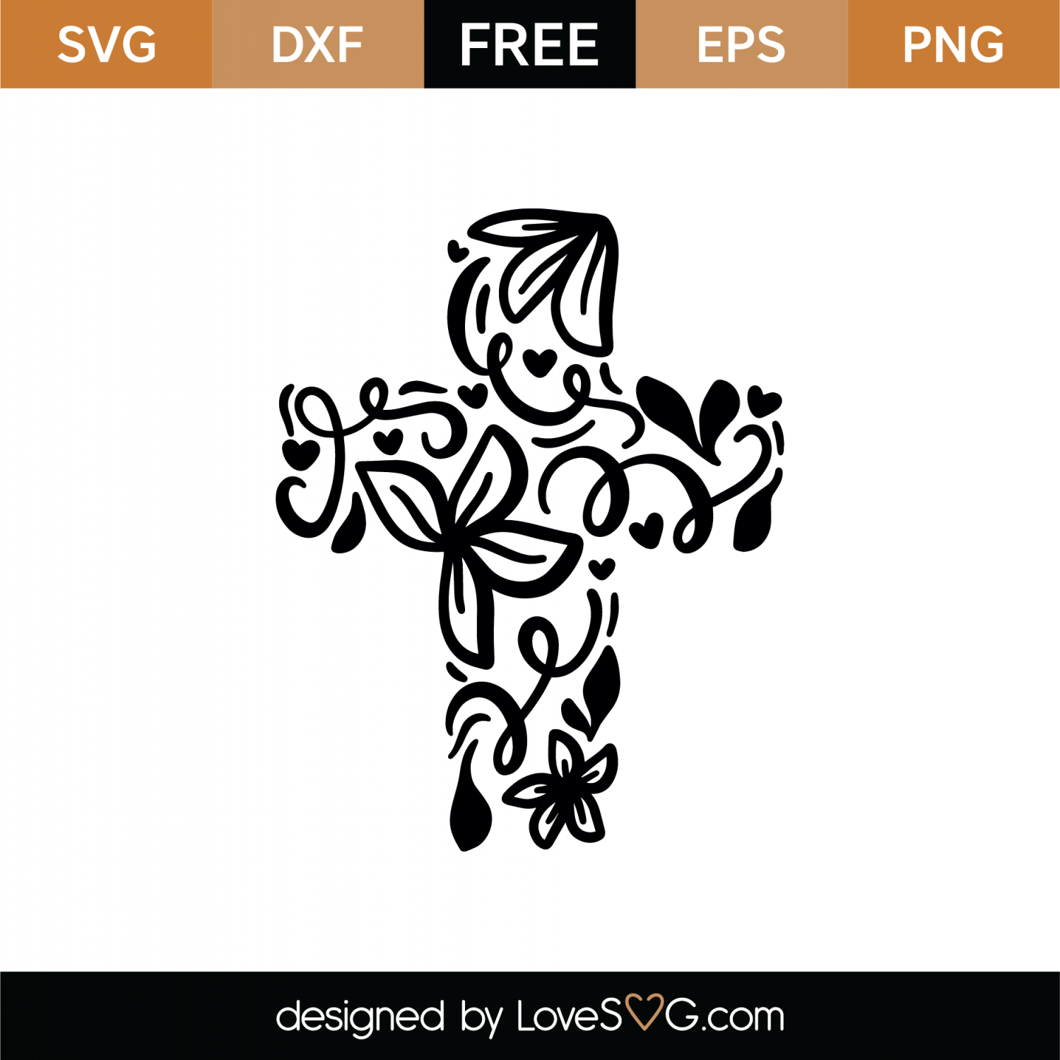 Free Flourish Cross SVG Cut File | Lovesvg.com