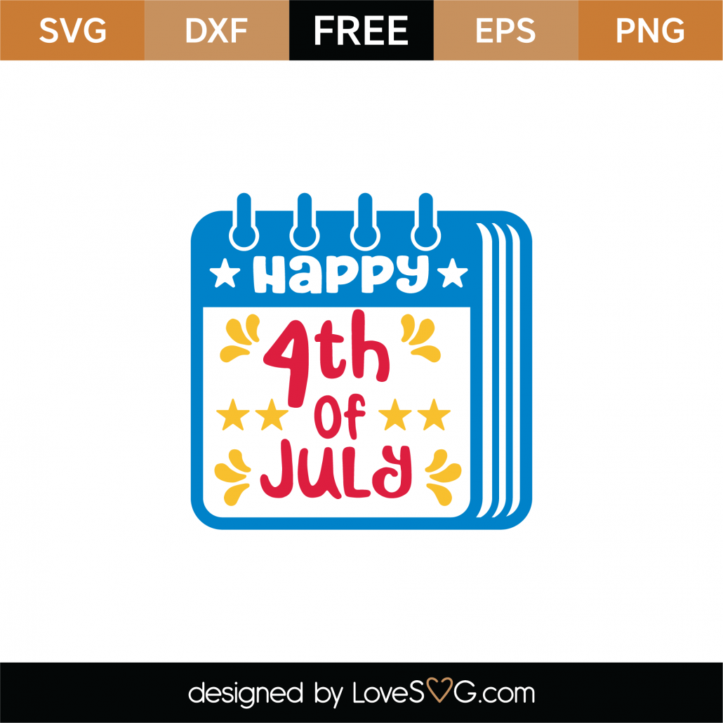 Free Happy 4th Of July SVG Cut File | Lovesvg.com