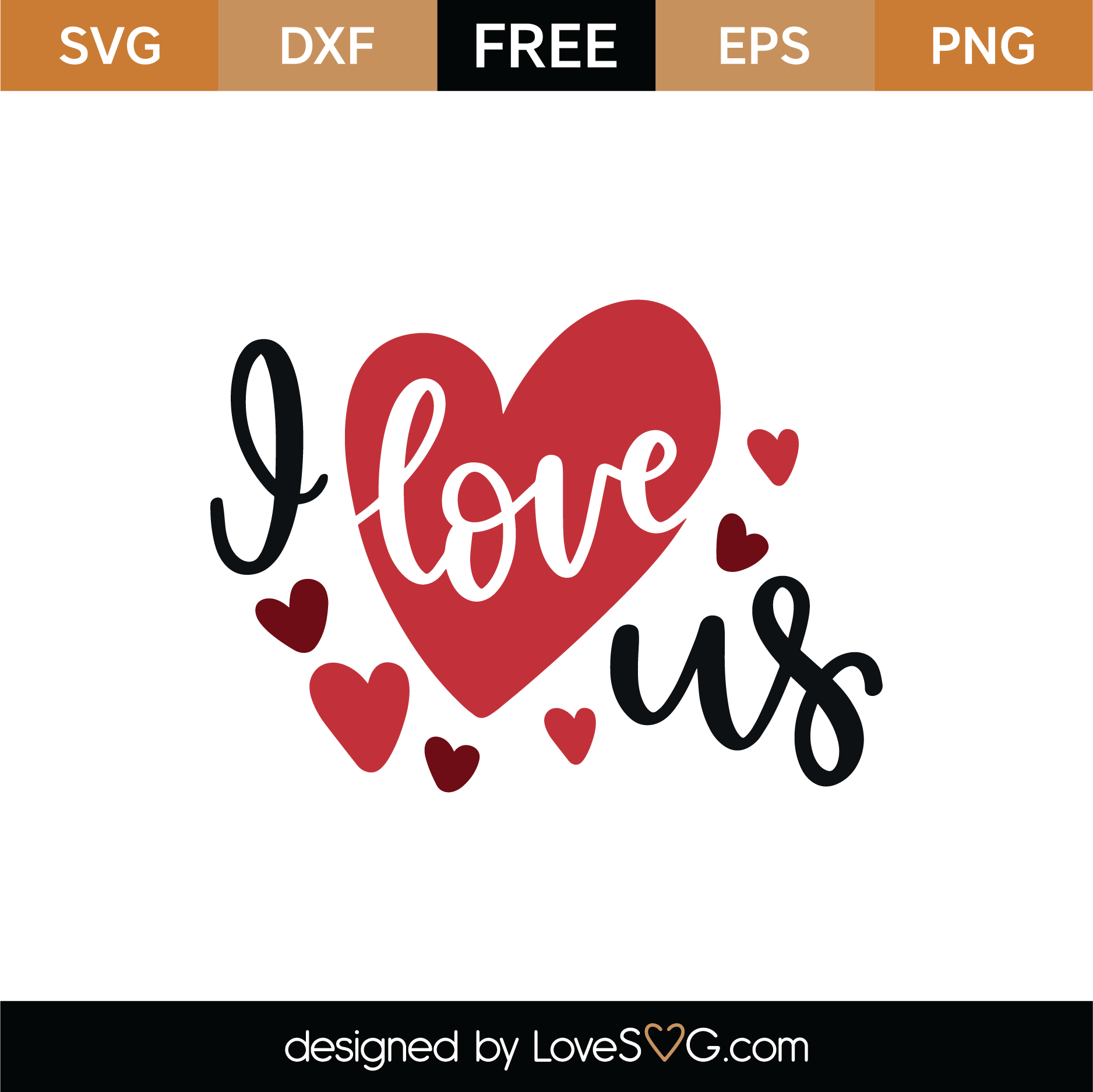 Free I Love Us SVG Cut File | Lovesvg.com