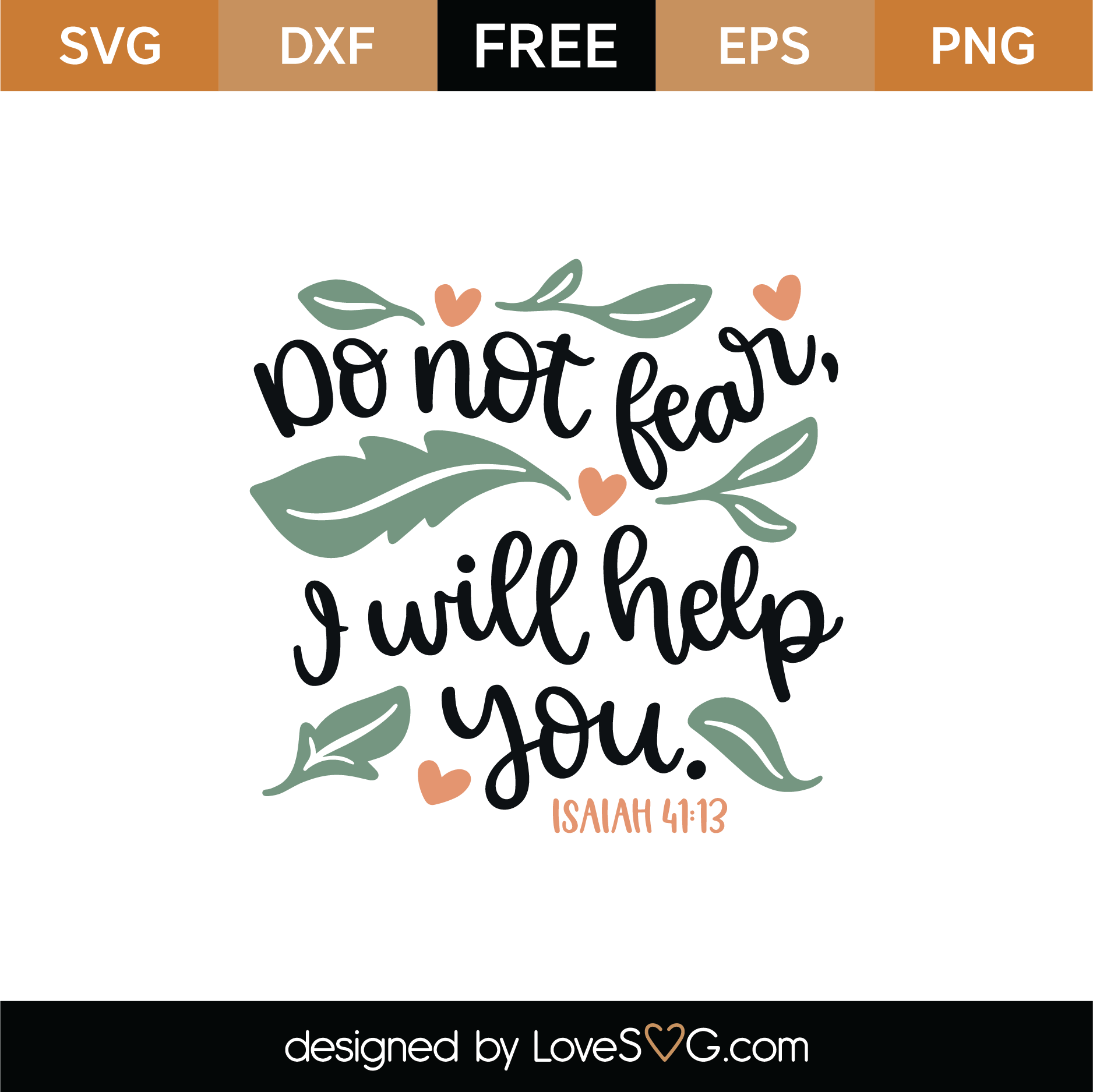 Free Isaiah 41:13 SVG Cut File | Lovesvg.com