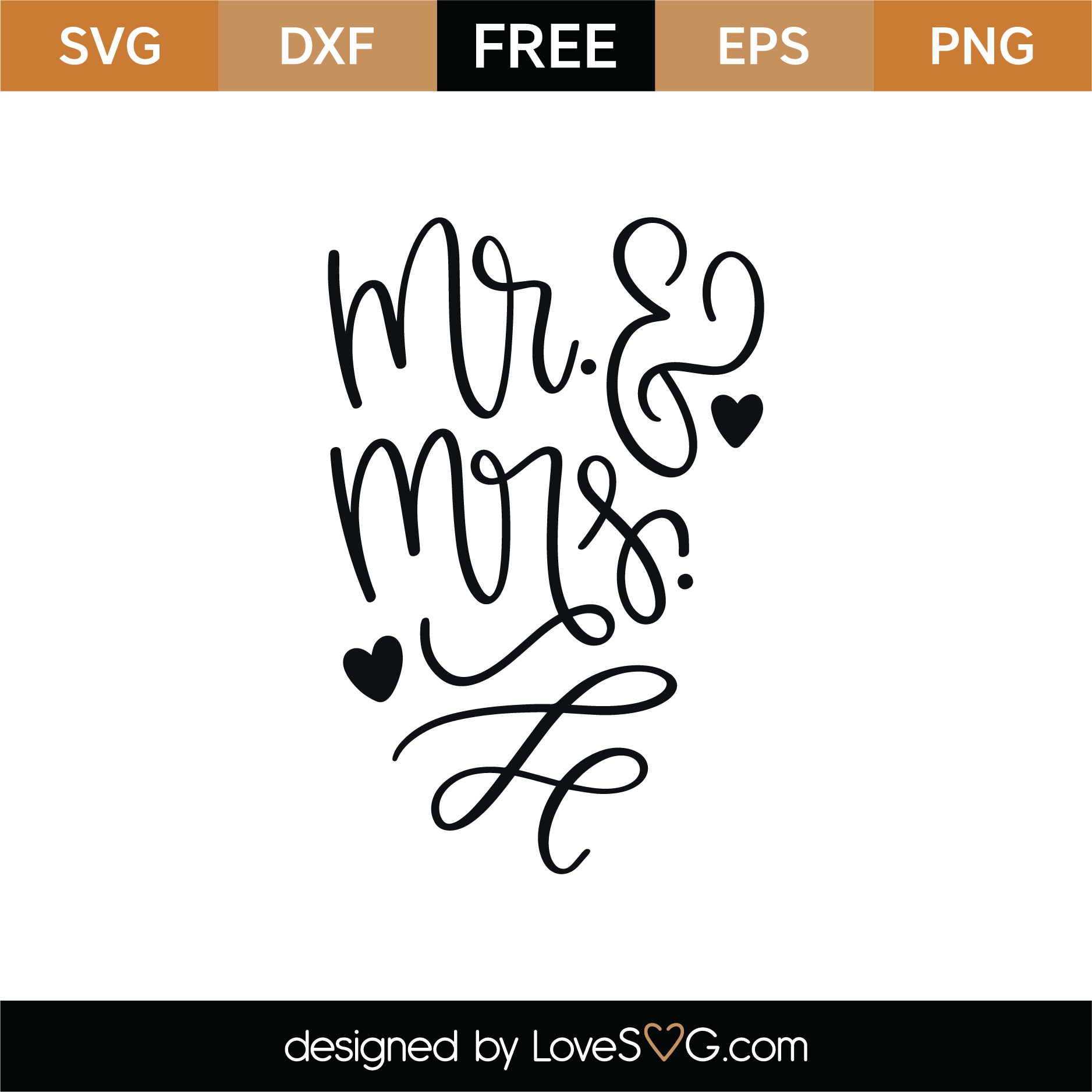 Download Free Mr and Mrs SVG Cut File | Lovesvg.com