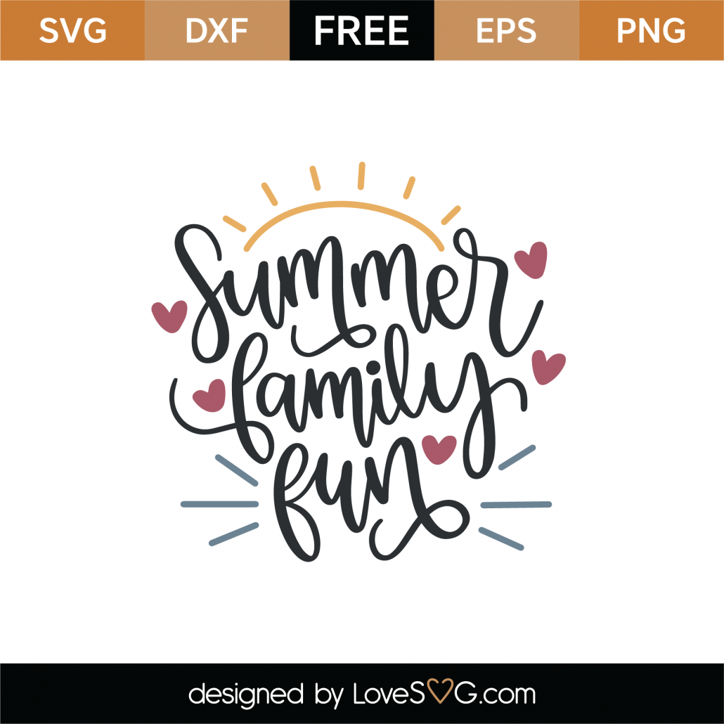 Free Summer Family Fun SVG Cut File | Lovesvg.com