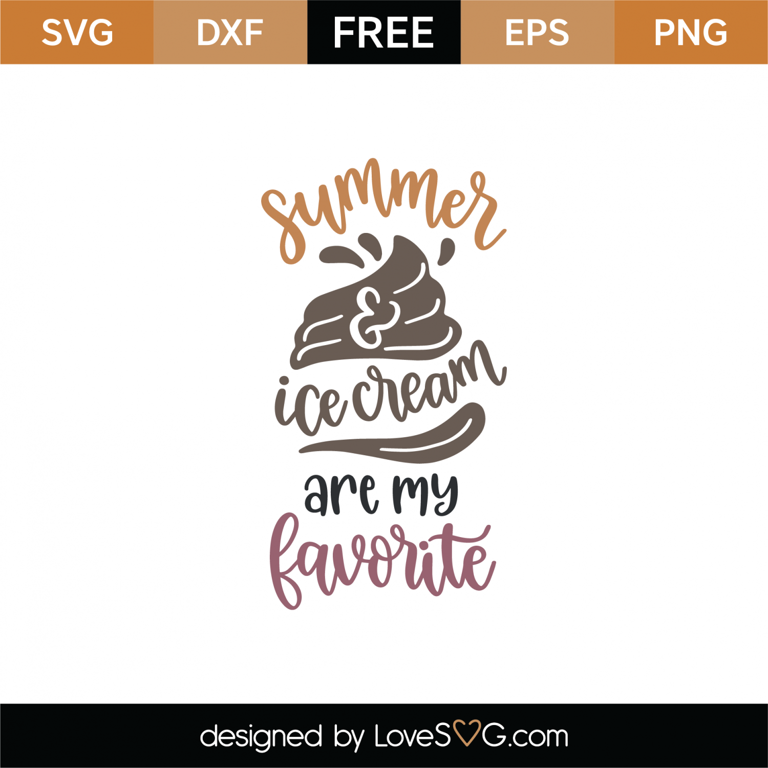 Download Free Summer and Ice Cream SVG Cut File | Lovesvg.com