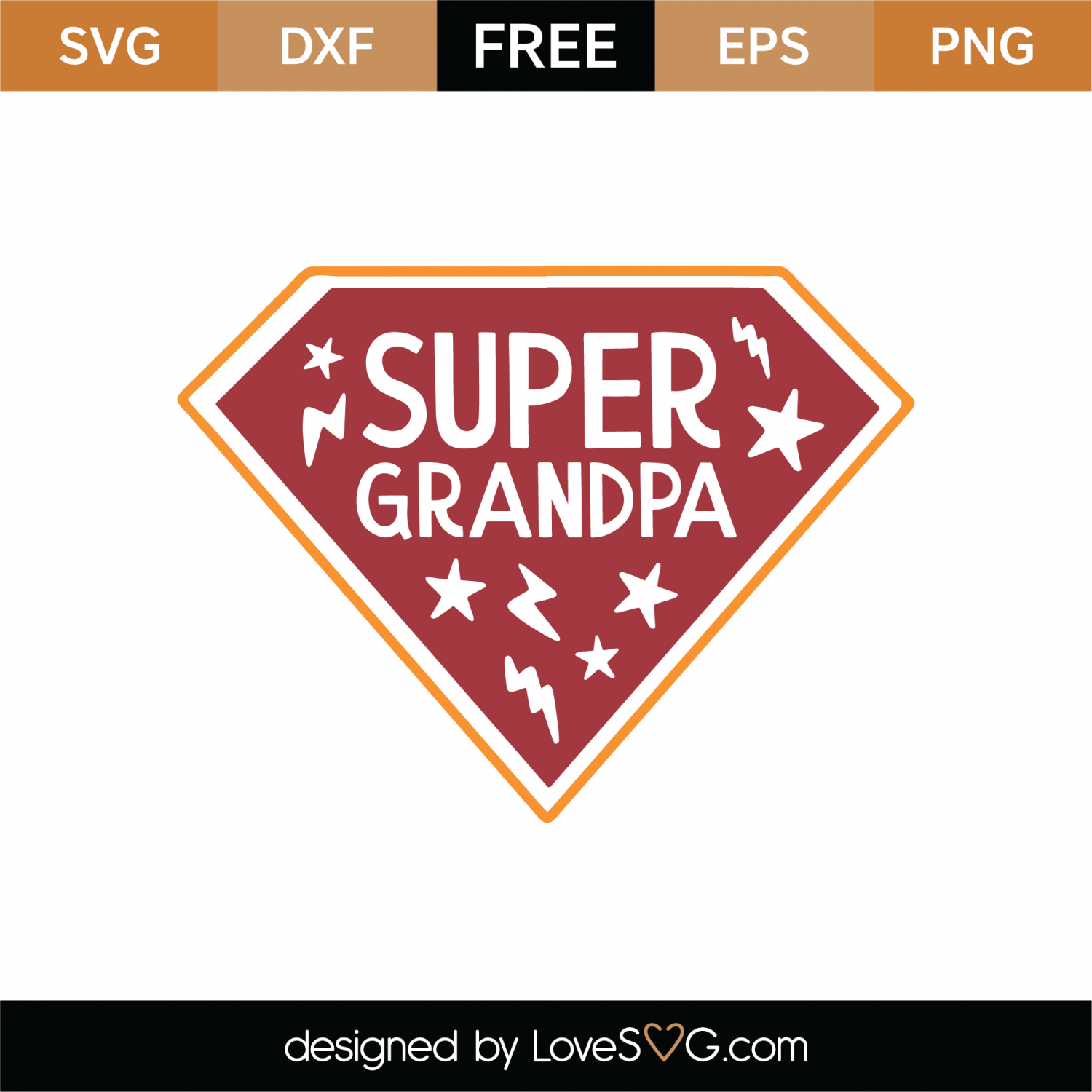 Download Free Super Grandpa SVG Cut File | Lovesvg.com