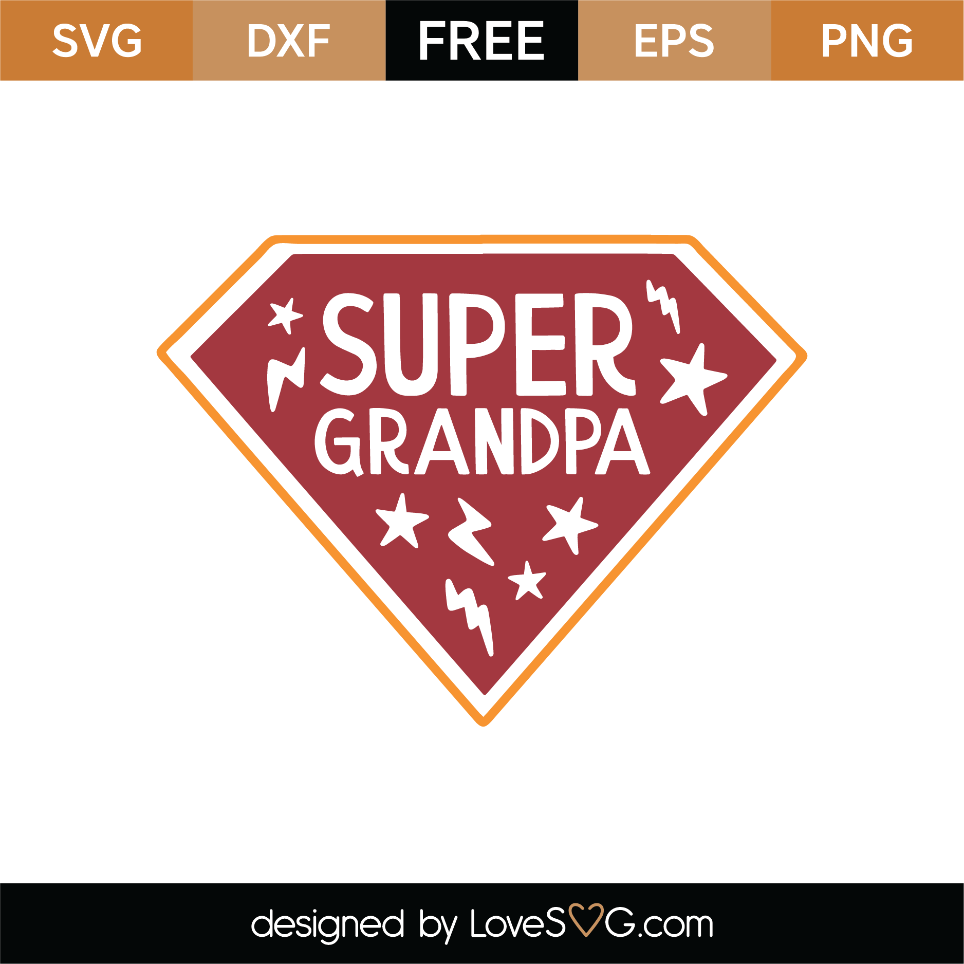 Download Free Super Grandpa SVG Cut File | Lovesvg.com