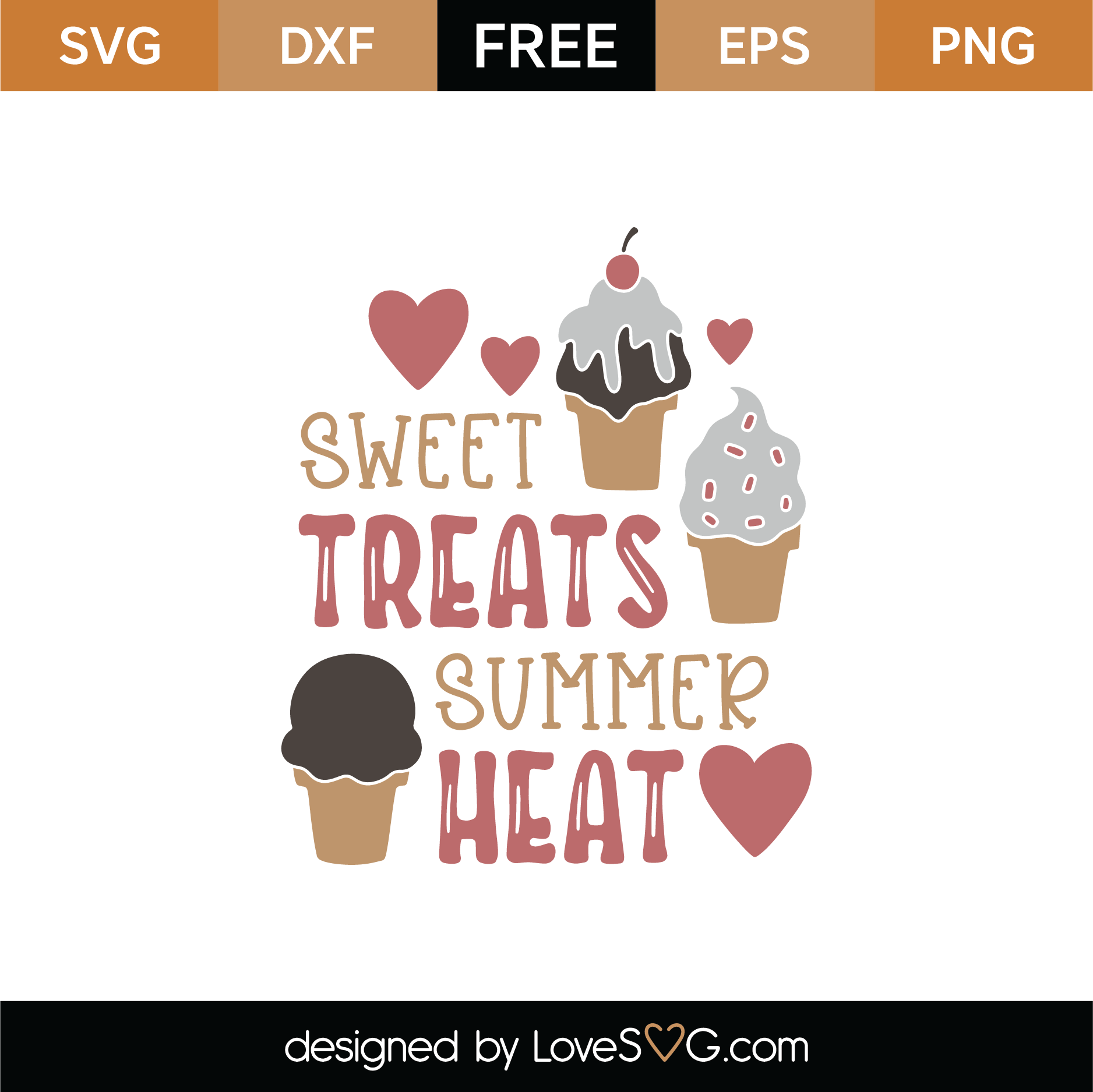 Free Sweet Treats Summer Heat SVG Cut File | Lovesvg.com