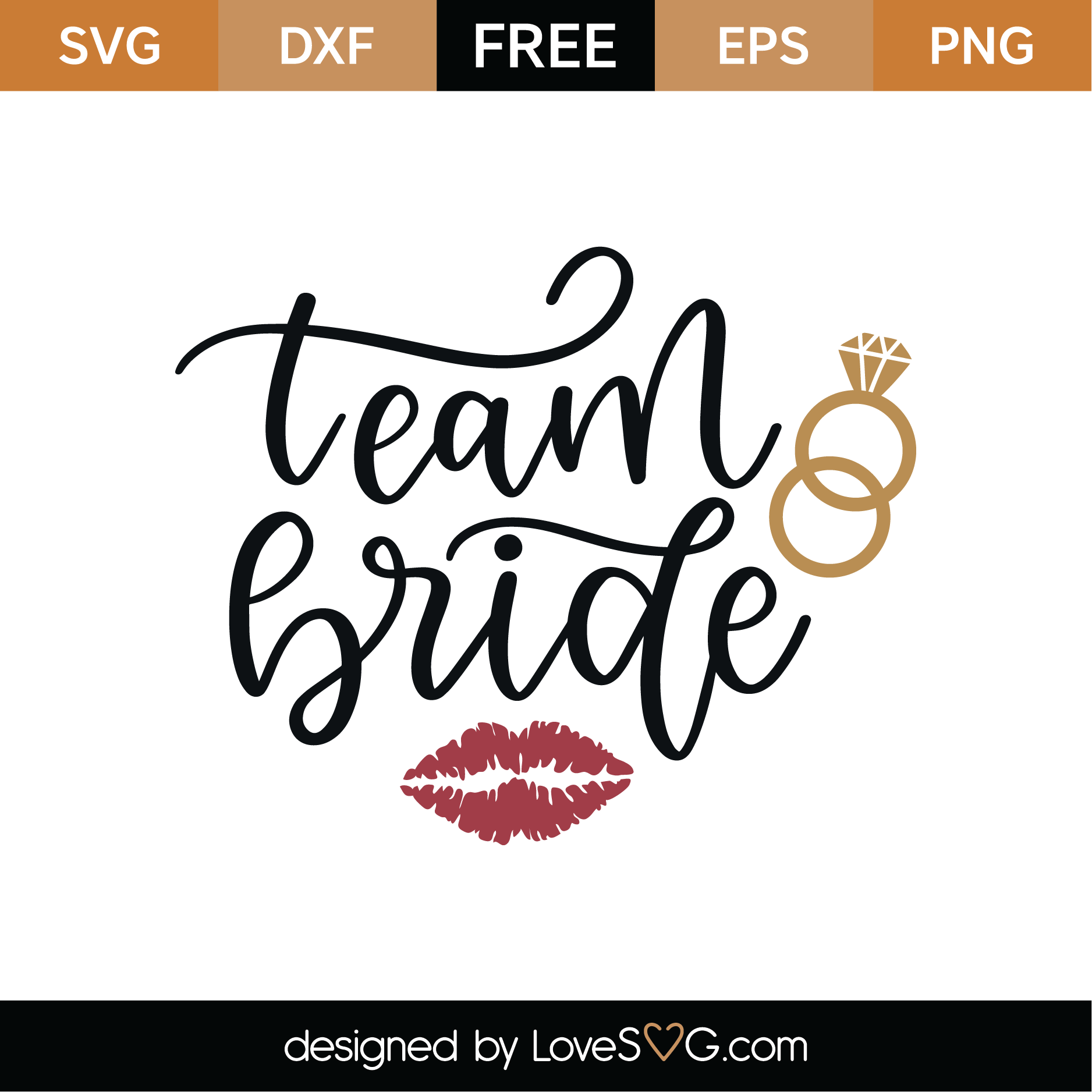 Download Free Team Bride SVG Cut File | Lovesvg.com