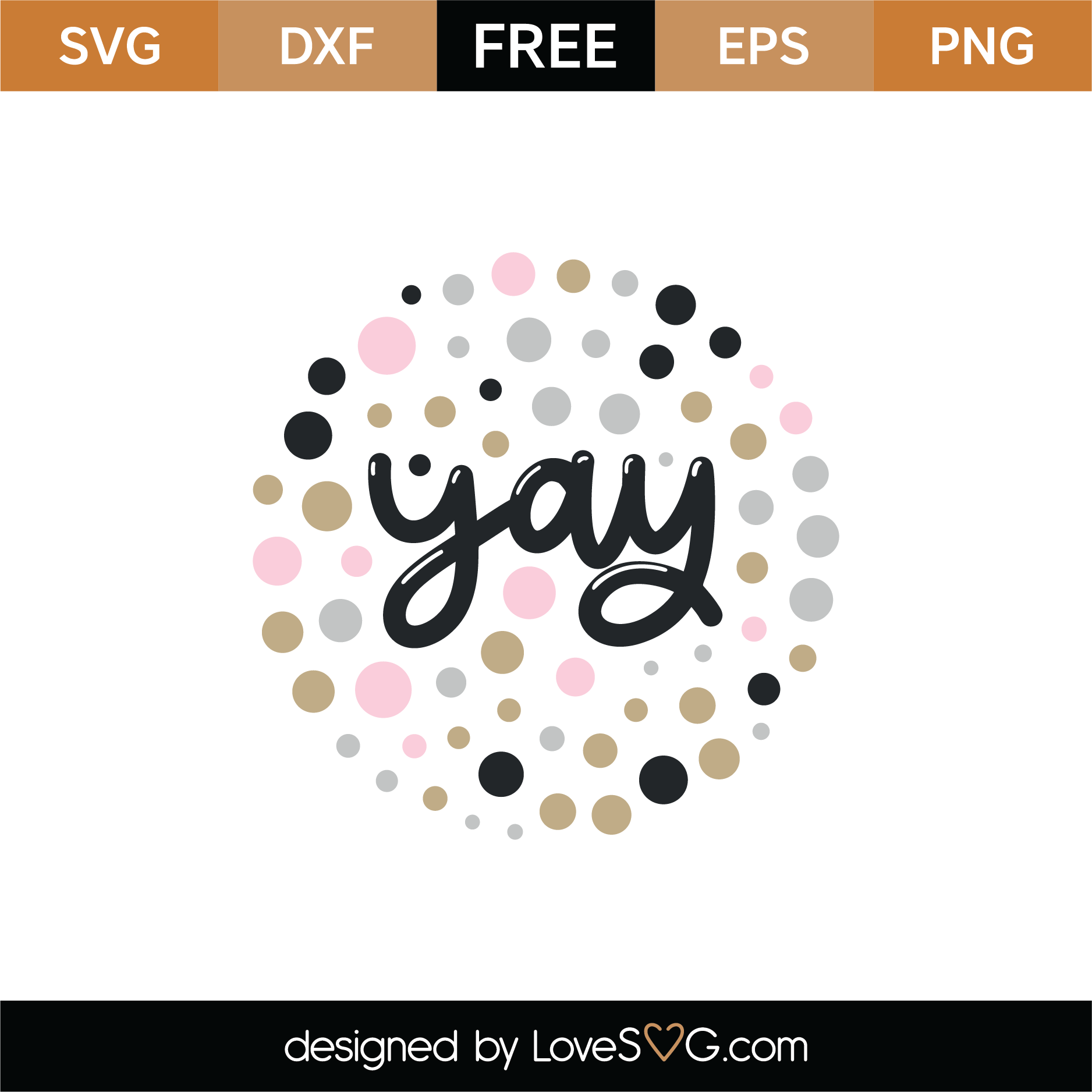 Download Free Yay Balloons SVG Cut File | Lovesvg.com