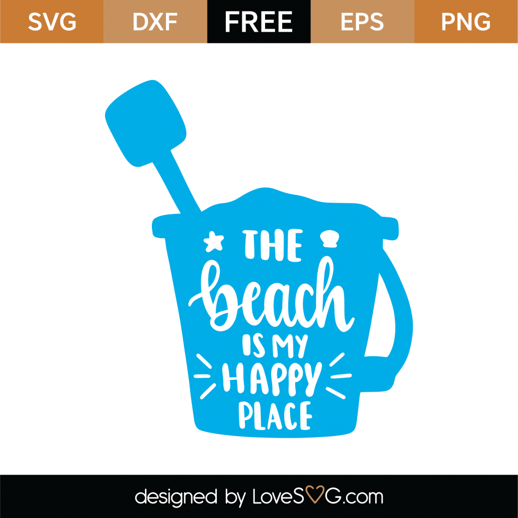 Download Free Beach Is My Happy Place SVG Cut File | Lovesvg.com