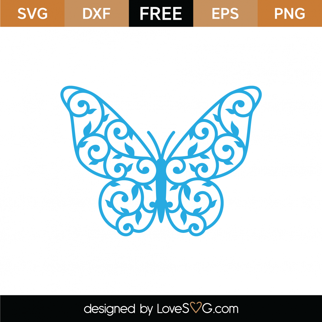 Download Free Butterfly Mandala SVG Cut File - Lovesvg.com