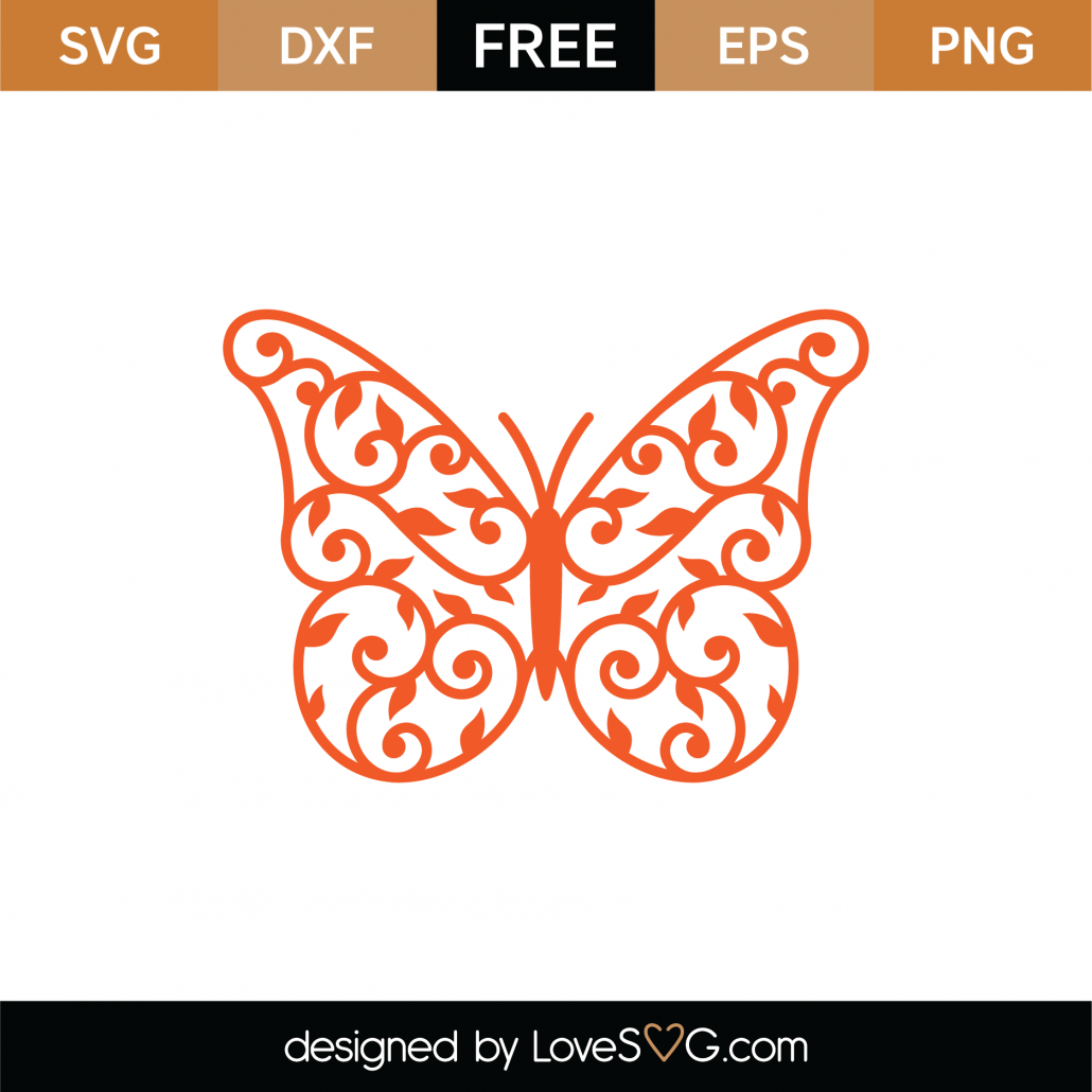 Download Free Butterfly Mandala SVG Cut File | Lovesvg.com