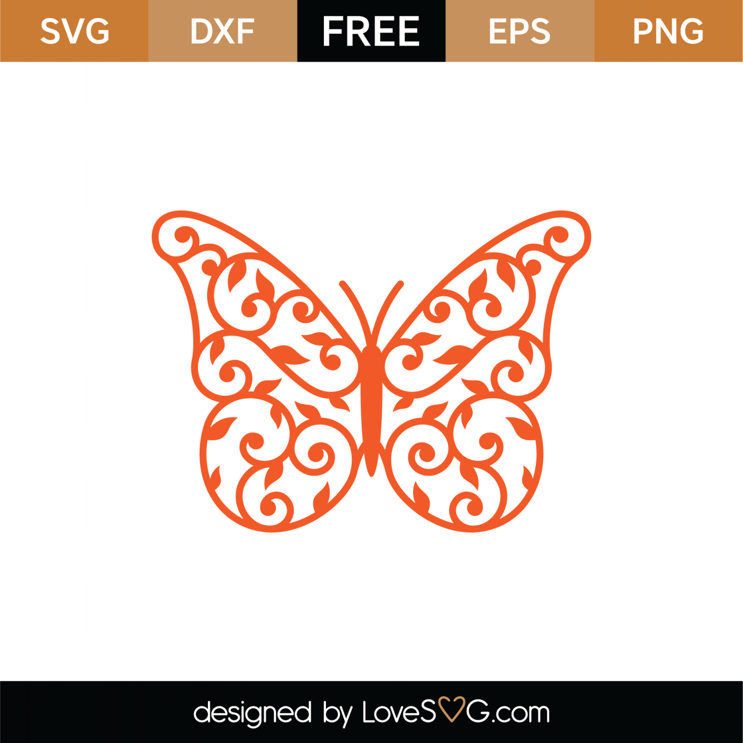 Download Free Butterfly Mandala SVG Cut File | Lovesvg.com