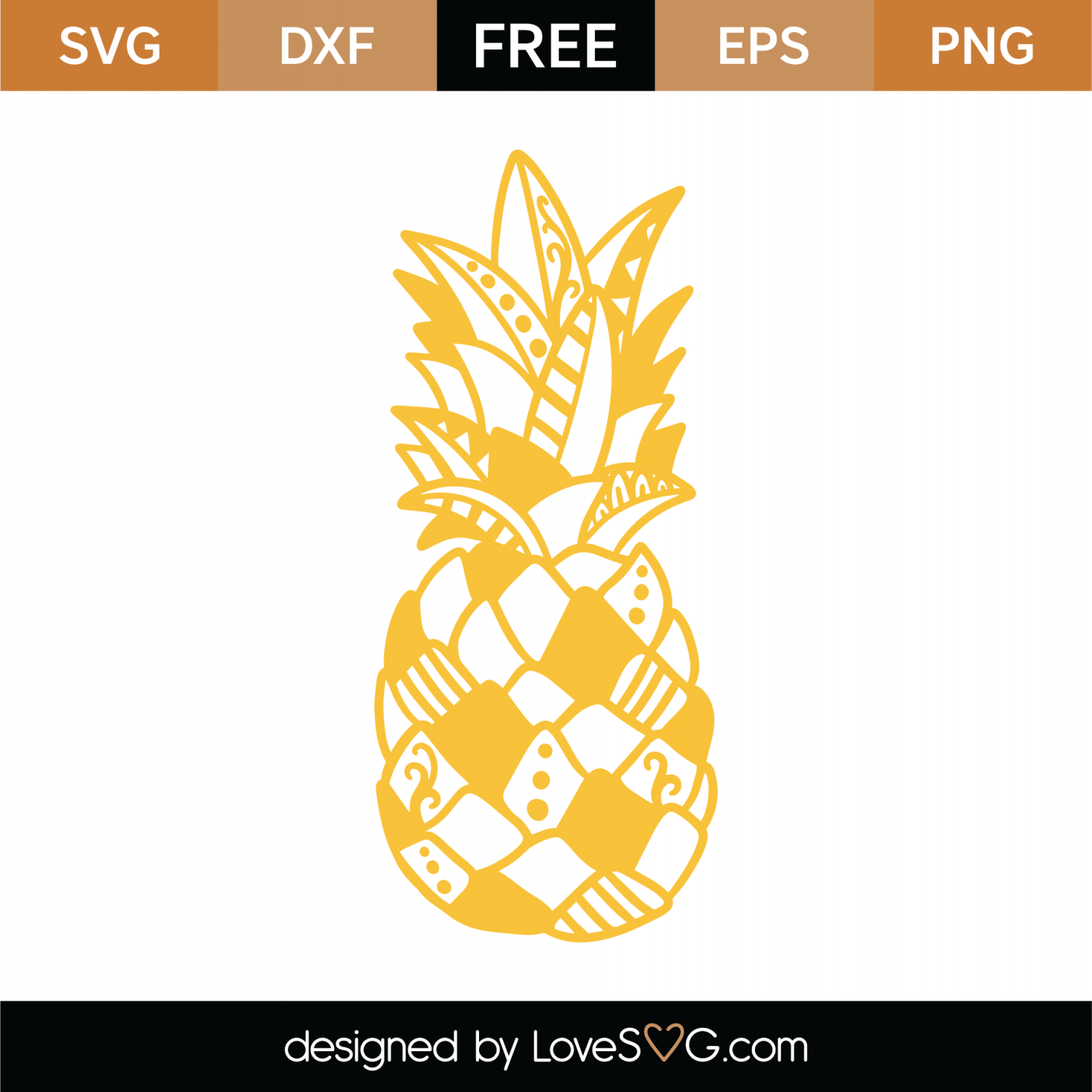 Download Free Decorative Pineapple SVG Cut File | Lovesvg.com