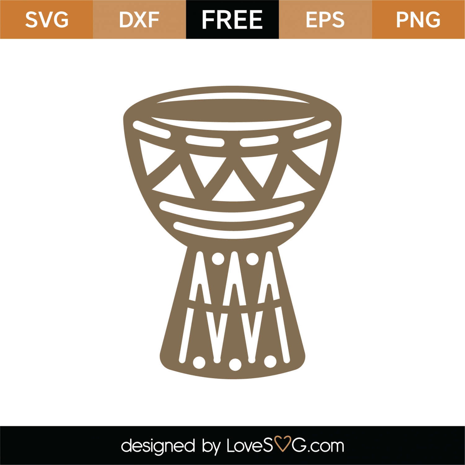 Download Free Djembe African Drum SVG Cut File | Lovesvg.com