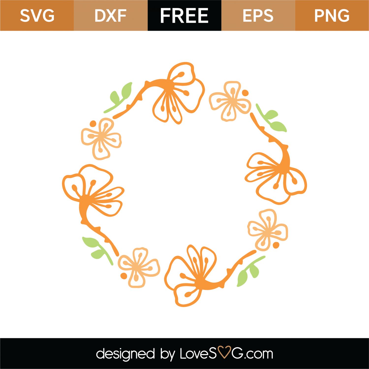 Download Free Floral Monogram Frame SVG Cut File | Lovesvg.com