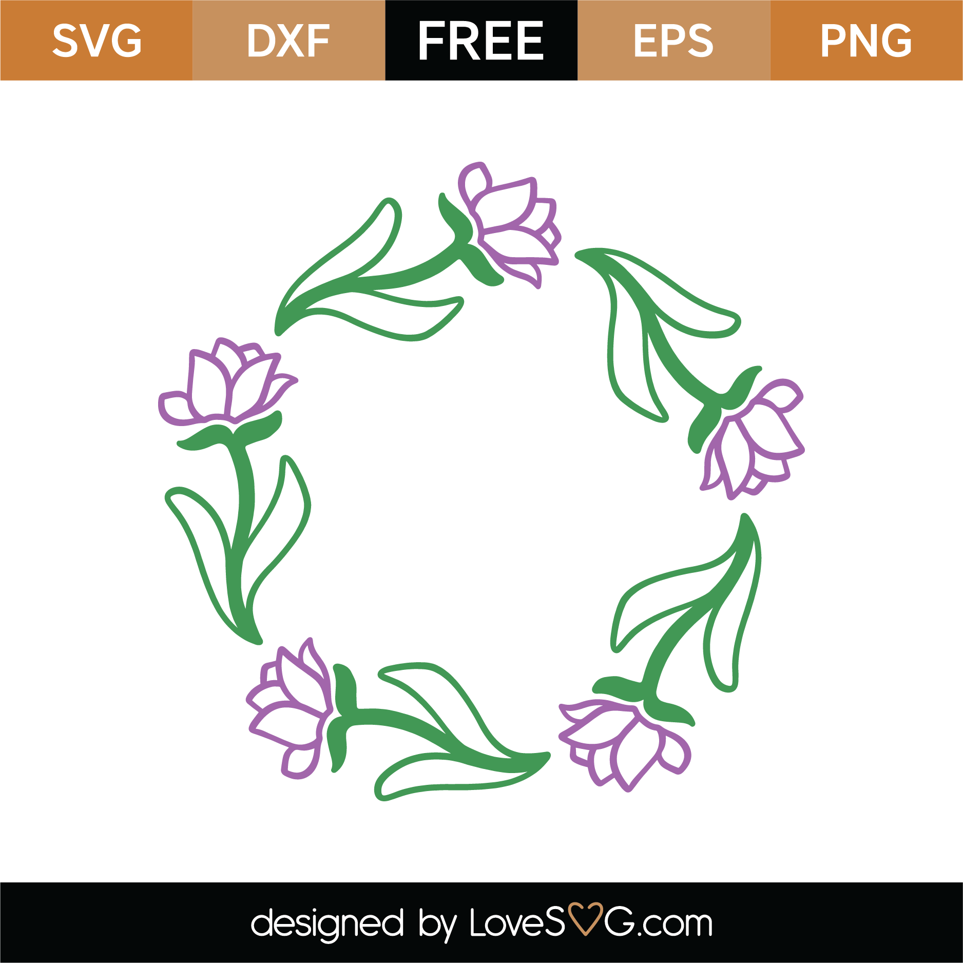 Download Free Floral Monogram Frame SVG Cut File | Lovesvg.com