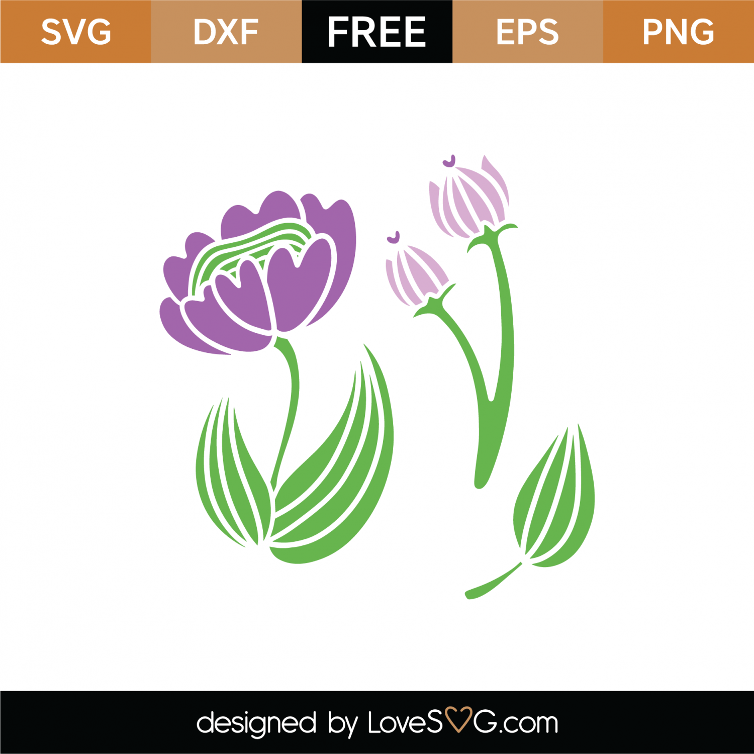 Download Free Flowers SVG Cut File | Lovesvg.com