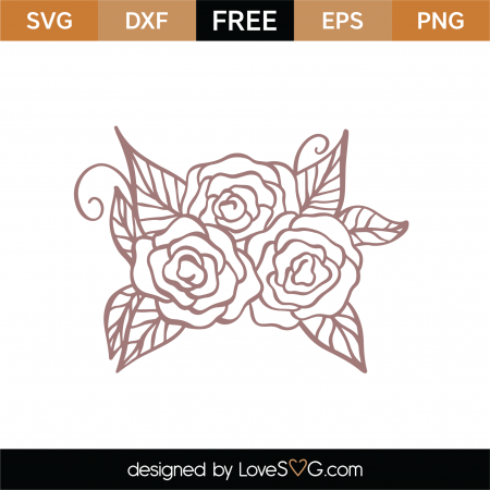 Free Flowers SVG Cut File | Lovesvg.com