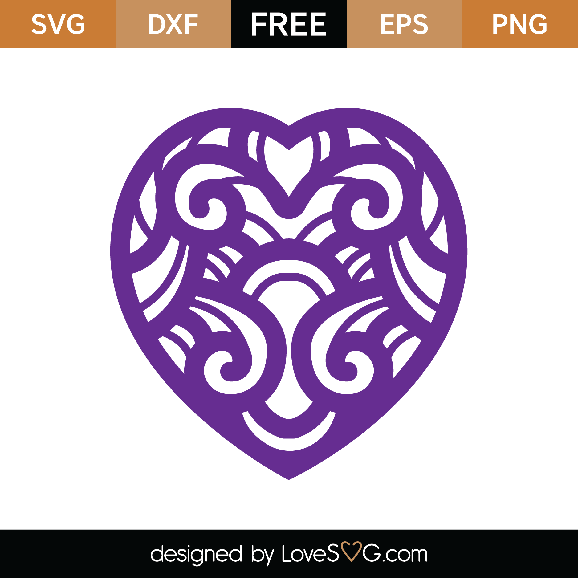 Free Free 112 Heart Mandala Cricut SVG PNG EPS DXF File