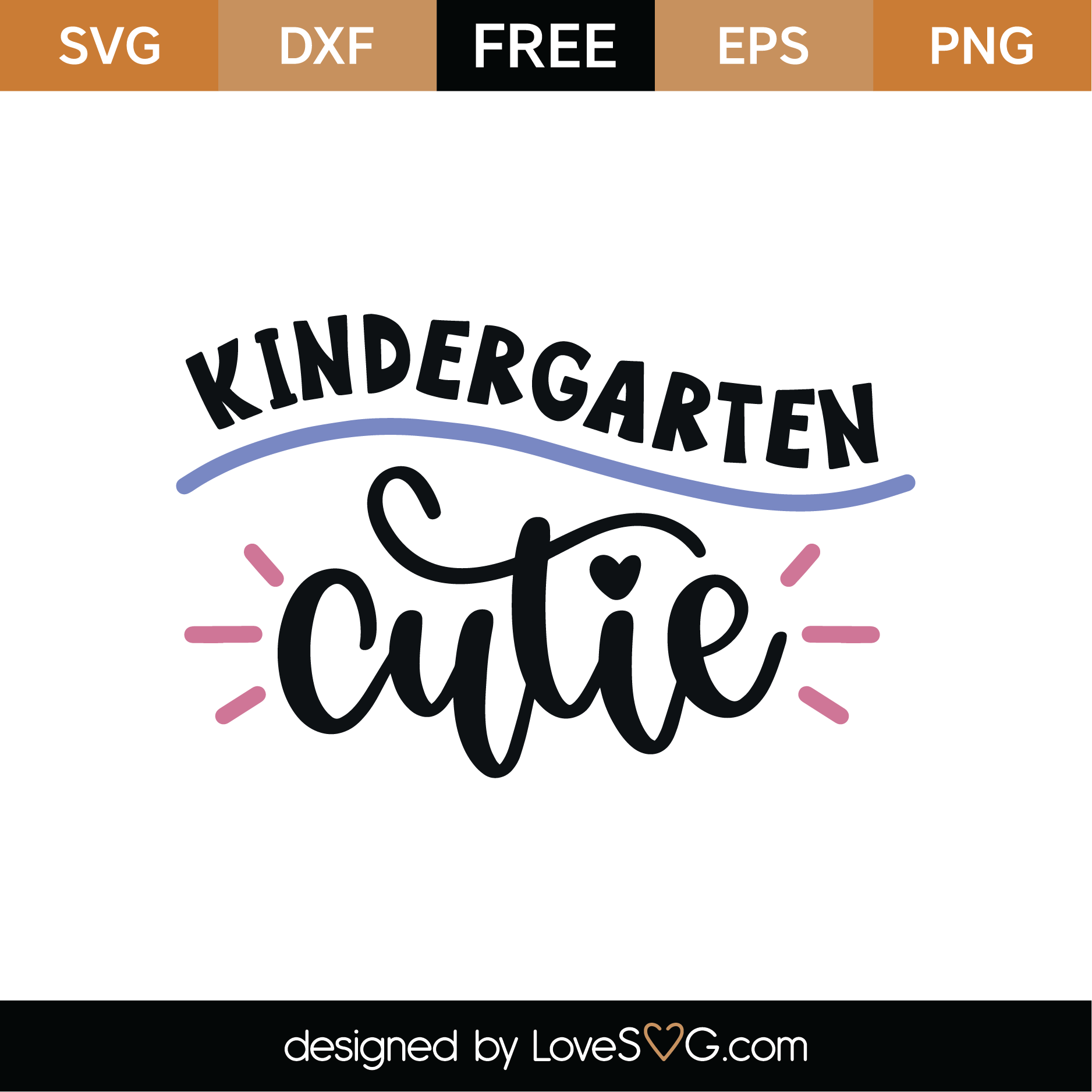 Download Free Kindergarten Cutie SVG Cut File | Lovesvg.com