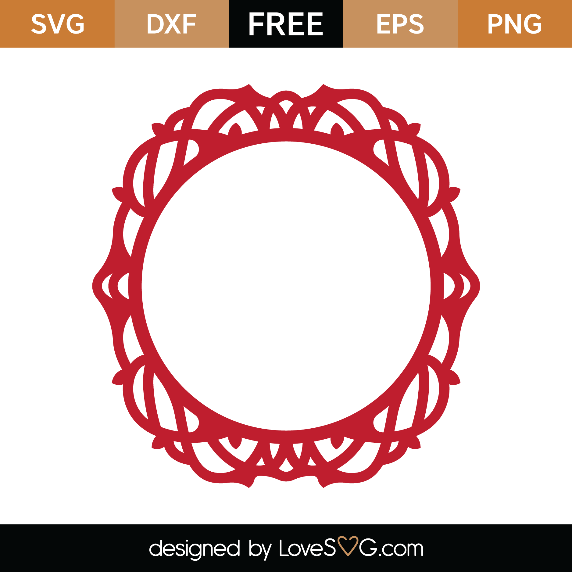 Download Free Monogram Frame SVG Cut File | Lovesvg.com